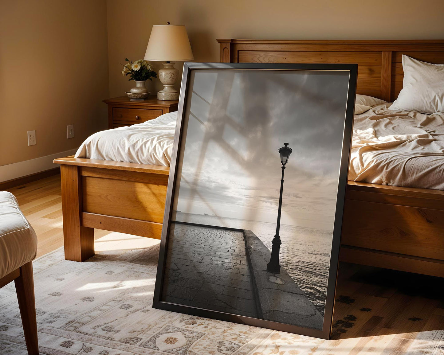 World Landmark | Thessaloniki Greece Black & White Seascape Photography | Coastal Wall Art wall art print, minimalist black and white poster, modern Scandinavian wall decor, Monohaus