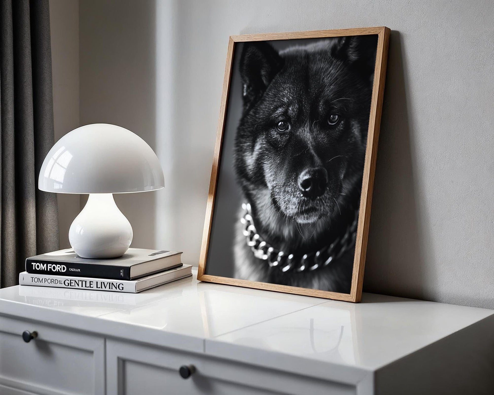 Dog Photography Art Print | Black and White Minimal Wall Decor | Modern Scandinavian Poster | Neutral Home or Office Art Print | Pet Lovers wall art print, minimalist black and white poster, modern Scandinavian wall decor, Monohaus