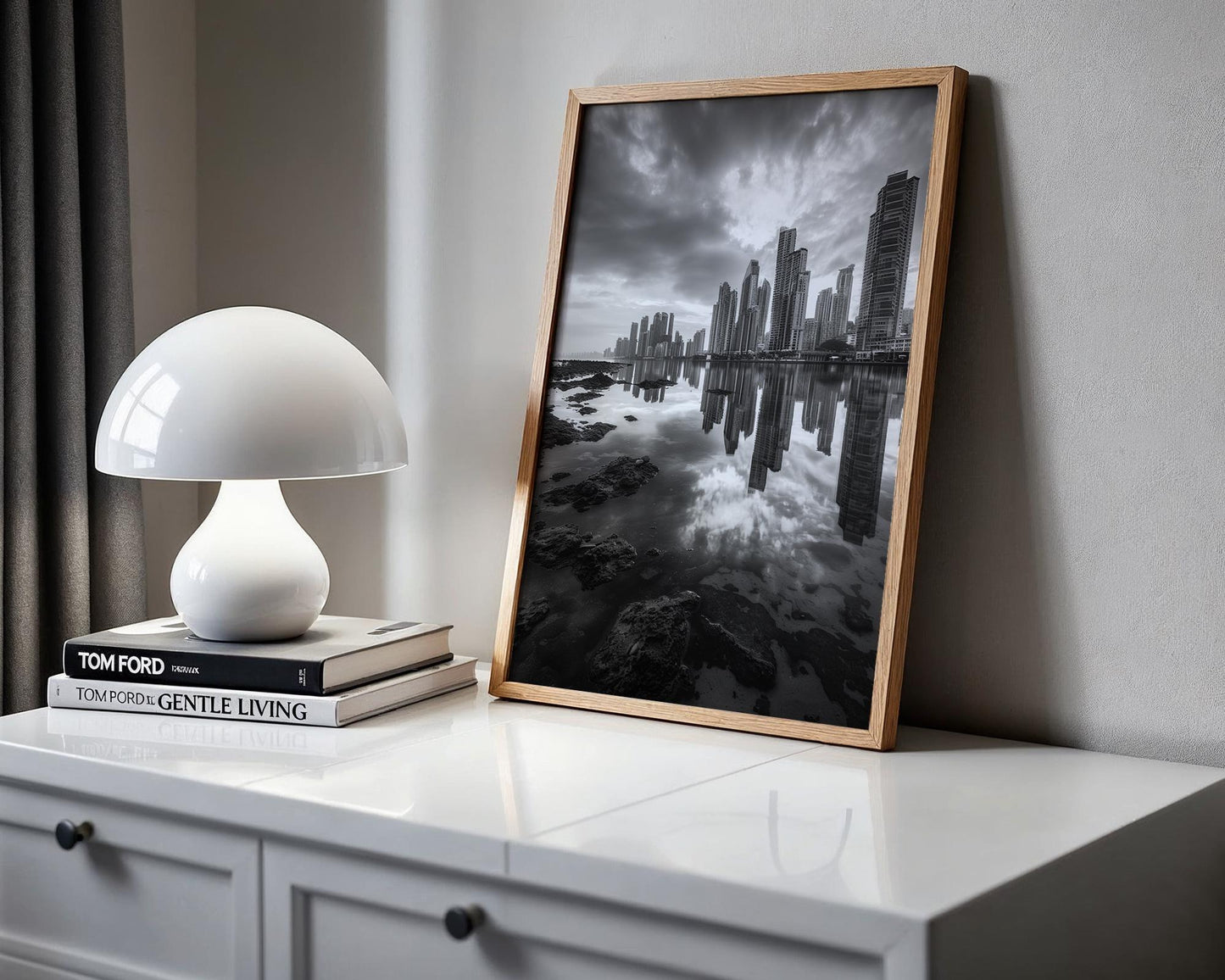 World Landmark | Panama City Skyline Print | Black and White Architecture Photography