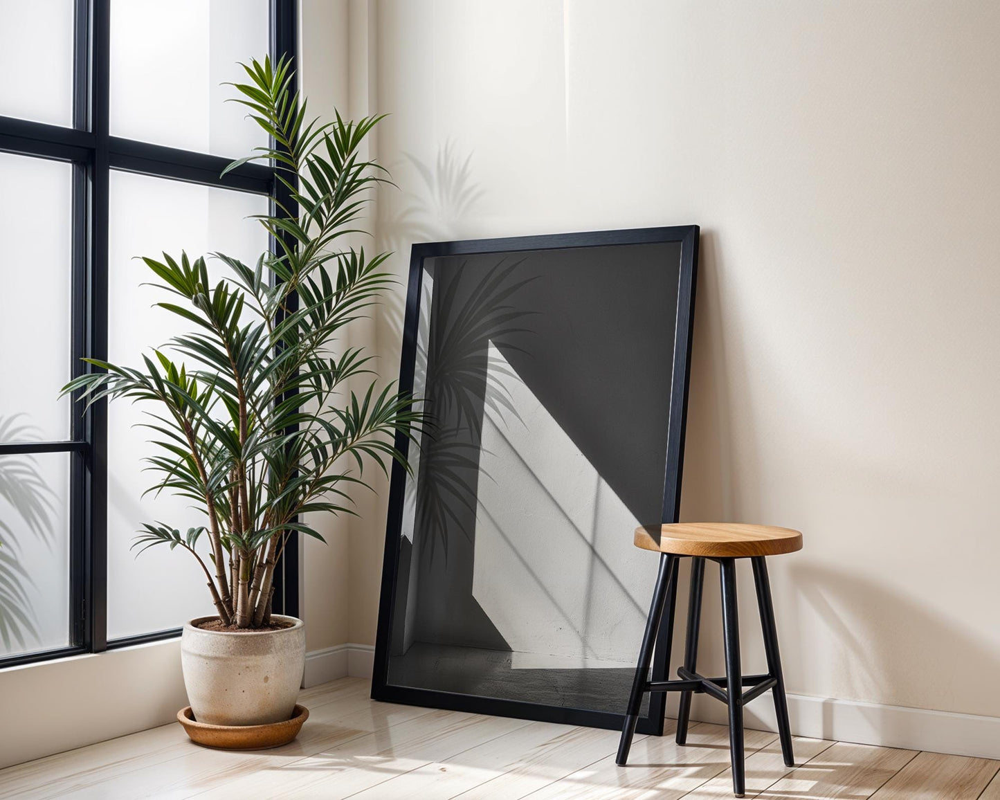 Minimal Wall Art Minimalist Black and White Geometric Photography Print | Light & Shadow abstract wall art print, geometric minimalist poster, modern Scandinavian decor, Monohaus