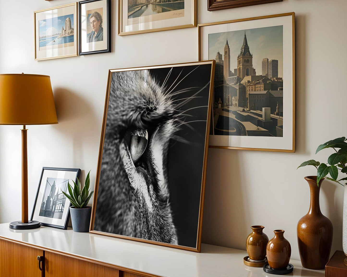 Wildlife Poster | Lion Eye Print | Minimalist Black & White Photography, Modern Safari Art wall art print, minimalist black and white poster, modern Scandinavian wall decor, Monohaus