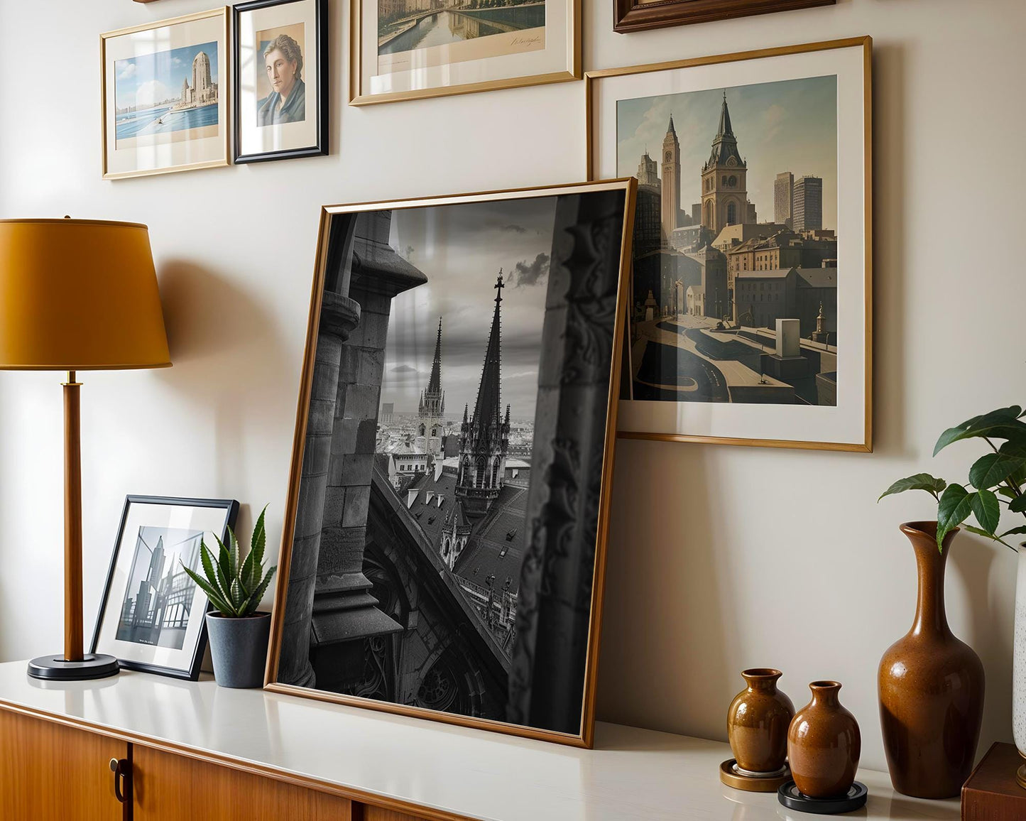 World Landmark | Vienna Cathedral Print | Black and White Architecture Photography wall art print, black and white architectural poster, minimalist modern Scandinavian wall decor, Monohaus