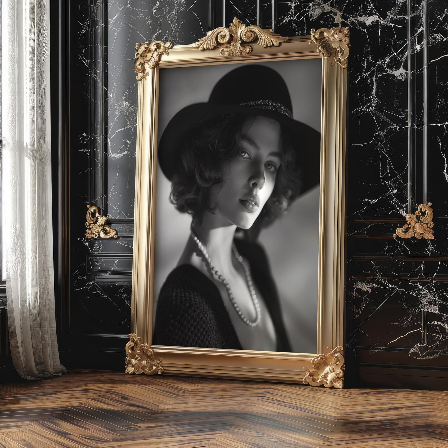 Minimal Wall Art | Retro Paris Fashion Print |  Monochrome Photography wall art print, minimalist black and white poster, modern Scandinavian wall decor, Monohaus