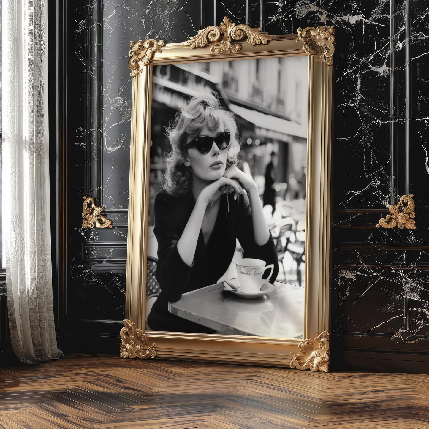 Minimal Wall Art | Retro Paris Fashion Print |  Monochrome Photography wall art print, minimalist black and white poster, modern Scandinavian wall decor, Monohaus