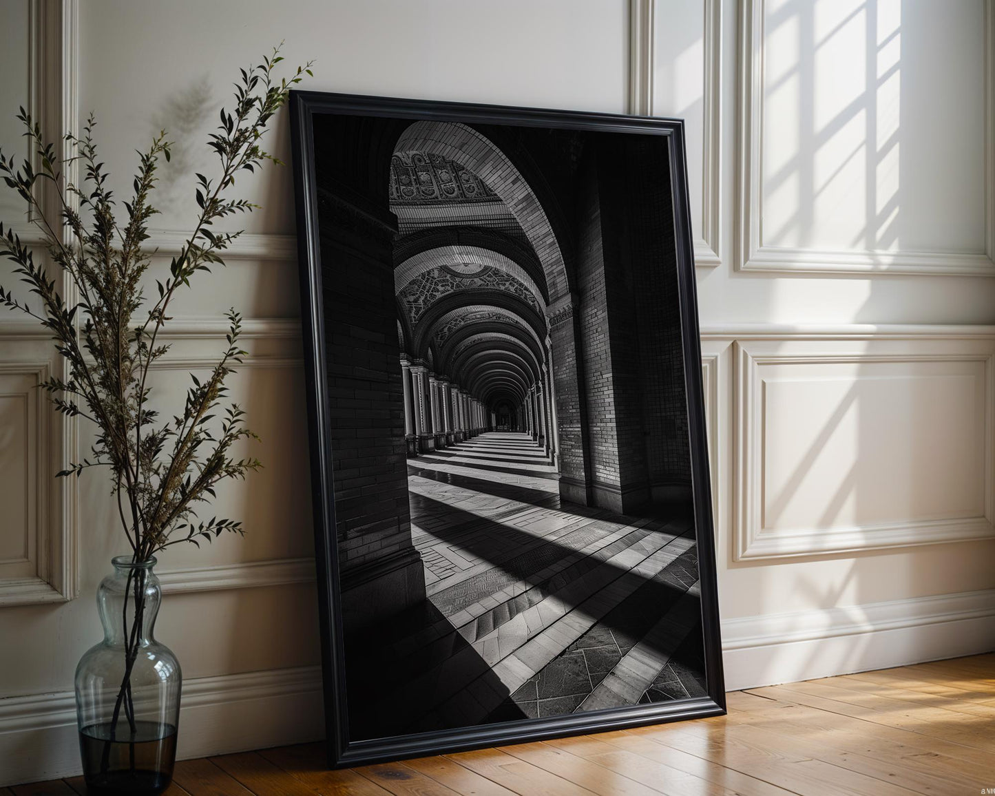 World Landmark | Seville Architecture Print | Plaza de España Black and White Photography