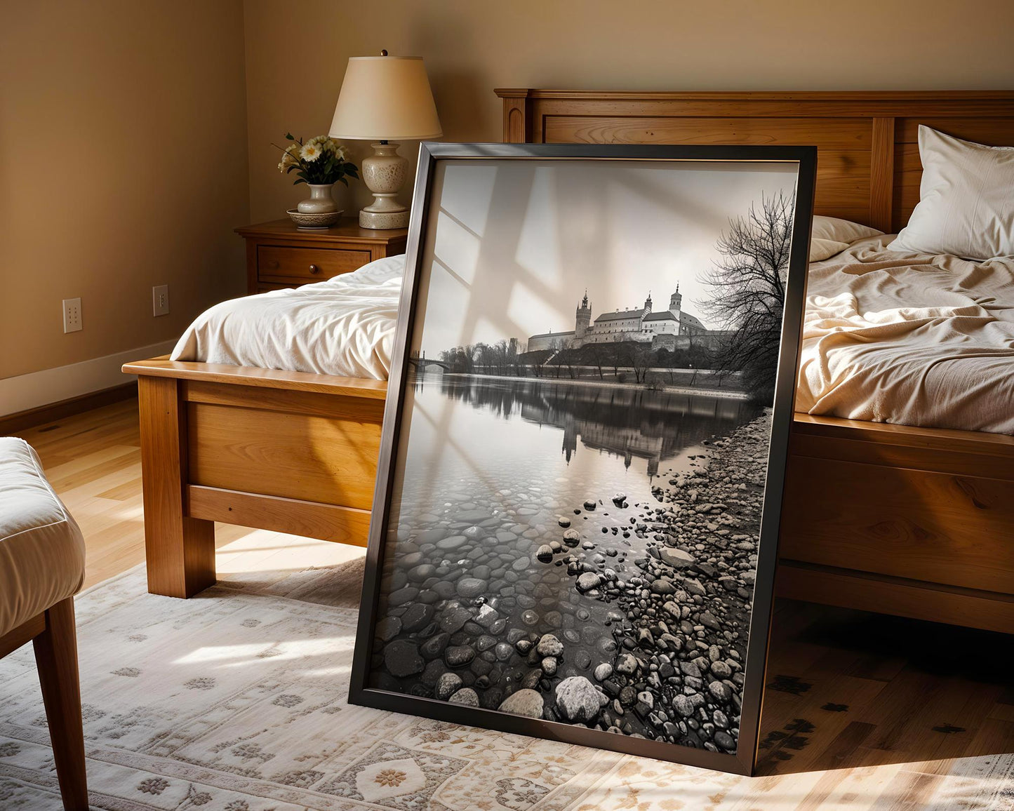 World Landmark | Krakow Castle Black and White Photography Print | Polish Architecture