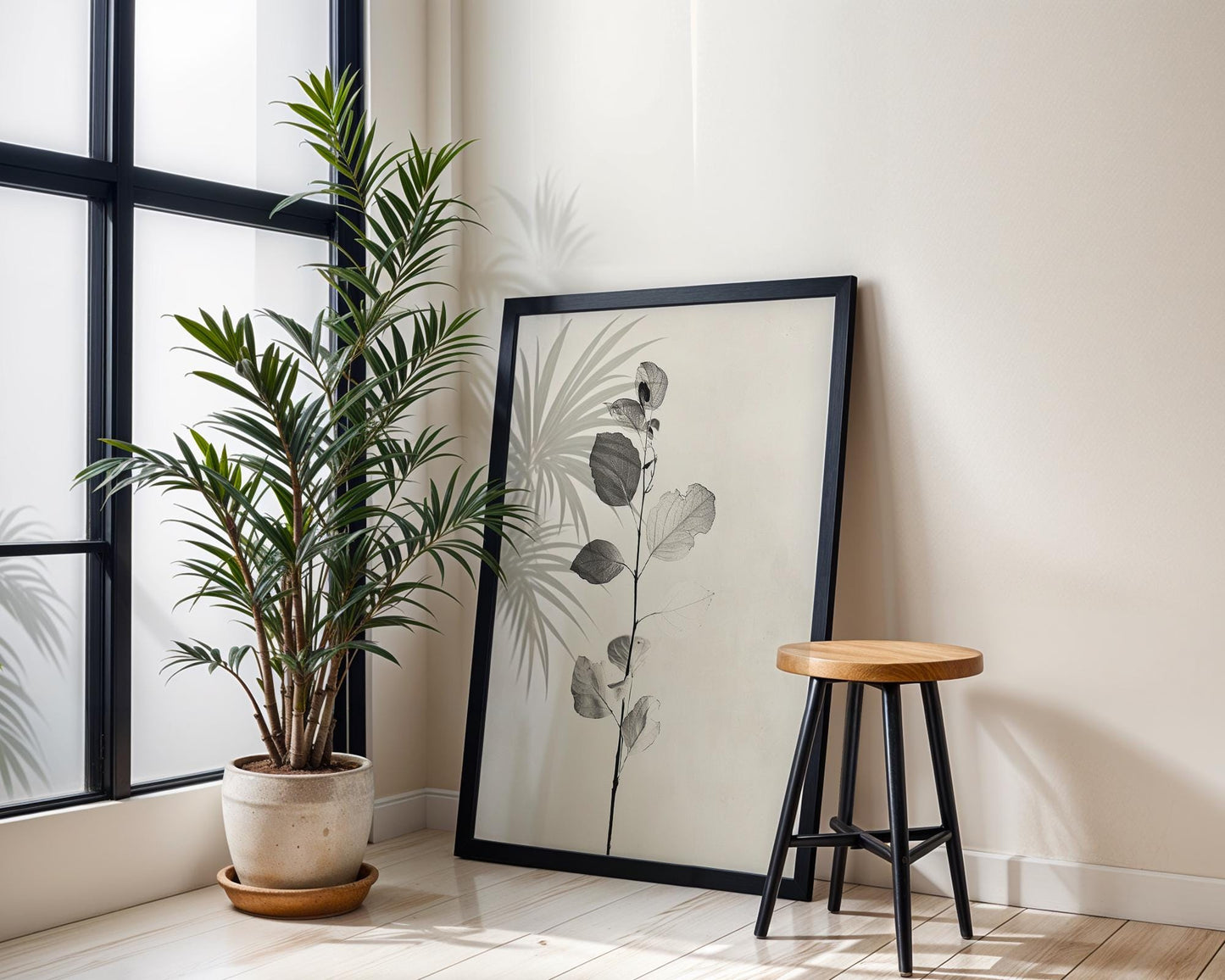 Botanical Photo | Stem Print | Minimalist Black and White Fine Art wall art print, minimalist black and white poster, modern Scandinavian wall decor, Monohaus