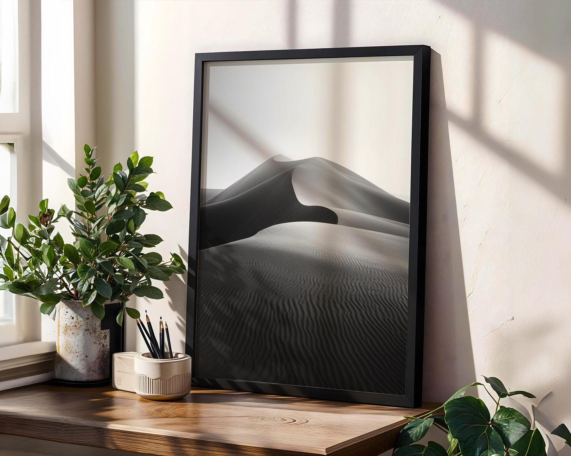 Botanical Photo | Desert Dune Abstract Print | Minimalist Scandi Landscape Photography abstract wall art print, geometric minimalist poster, modern Scandinavian decor, Monohaus