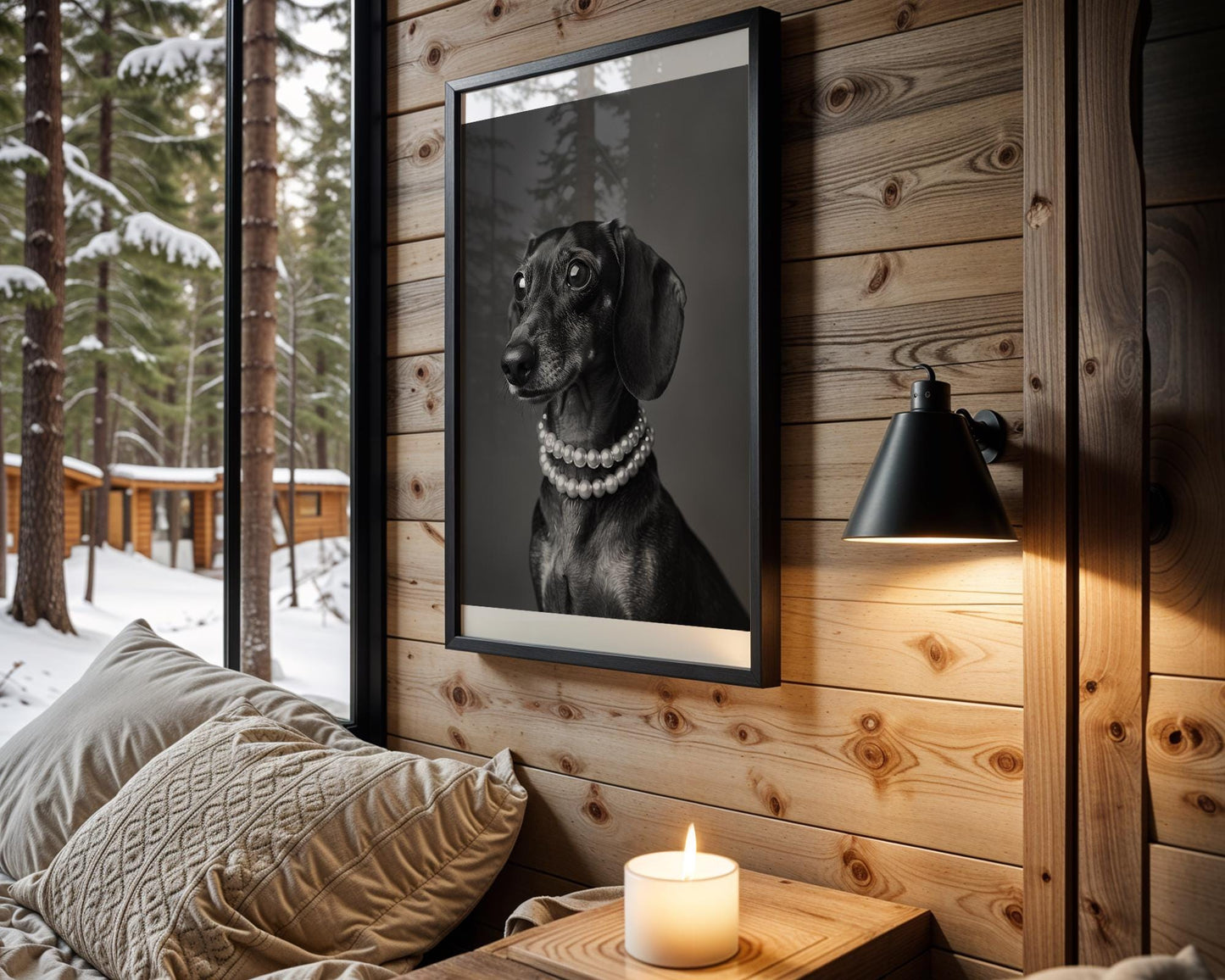 Dog Photography Dachshund Pet Print | Modern Minimal Poster Black & White wall art print, minimalist black and white poster, modern Scandinavian wall decor, Monohaus