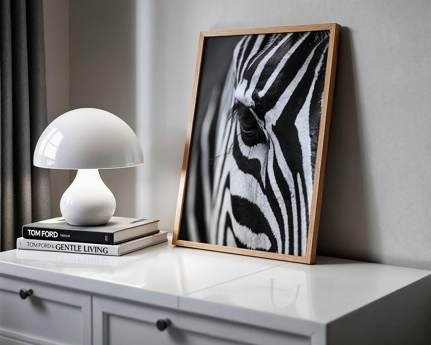 Wildlife Poster | Zebra Eye Print • Black & White Safari Photography, Scandi Wall Art wall art print, minimalist black and white poster, modern Scandinavian wall decor, Monohaus