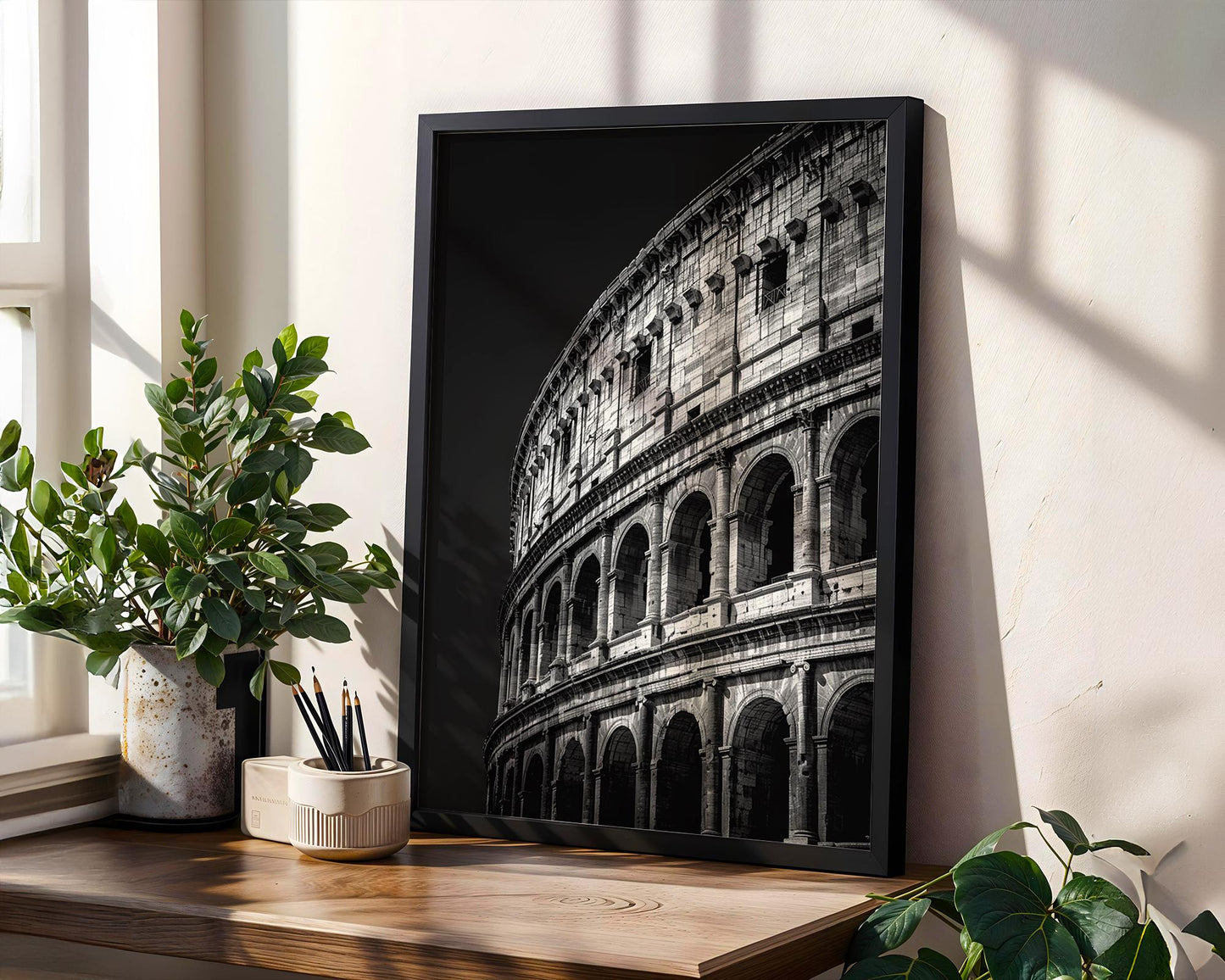 World Landmark | Colosseum Print | Black and White Italy Architecture Photography