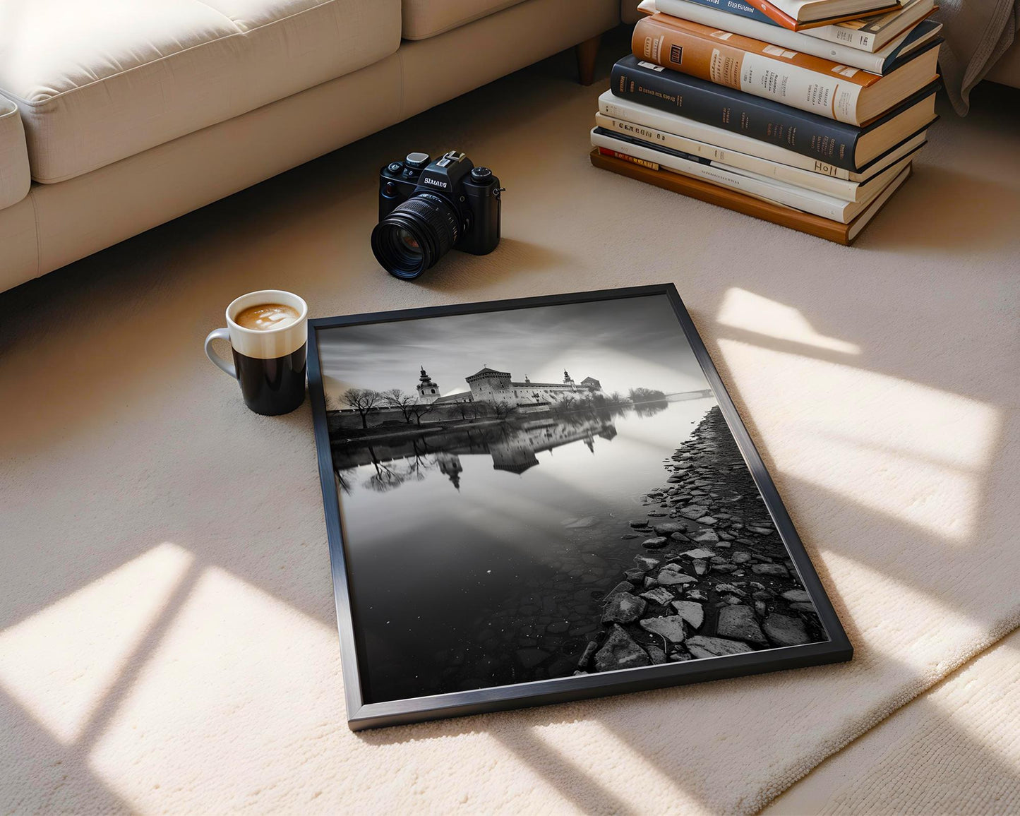 World Landmark | Krakow Castle Photography Print | Black and White Architecture Wall Art wall art print, black and white architectural poster, minimalist modern Scandinavian wall decor, Monohaus