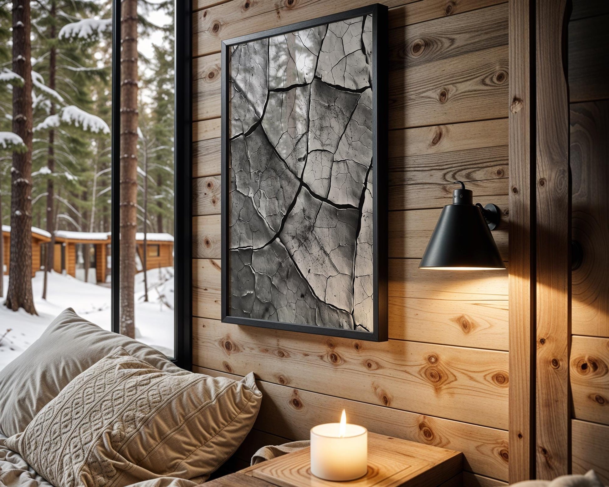 Botanical Photo | Cracked Earth Photography Print | Modern Minimalist Wall Art wall art print, minimalist black and white poster, modern Scandinavian wall decor, Monohaus