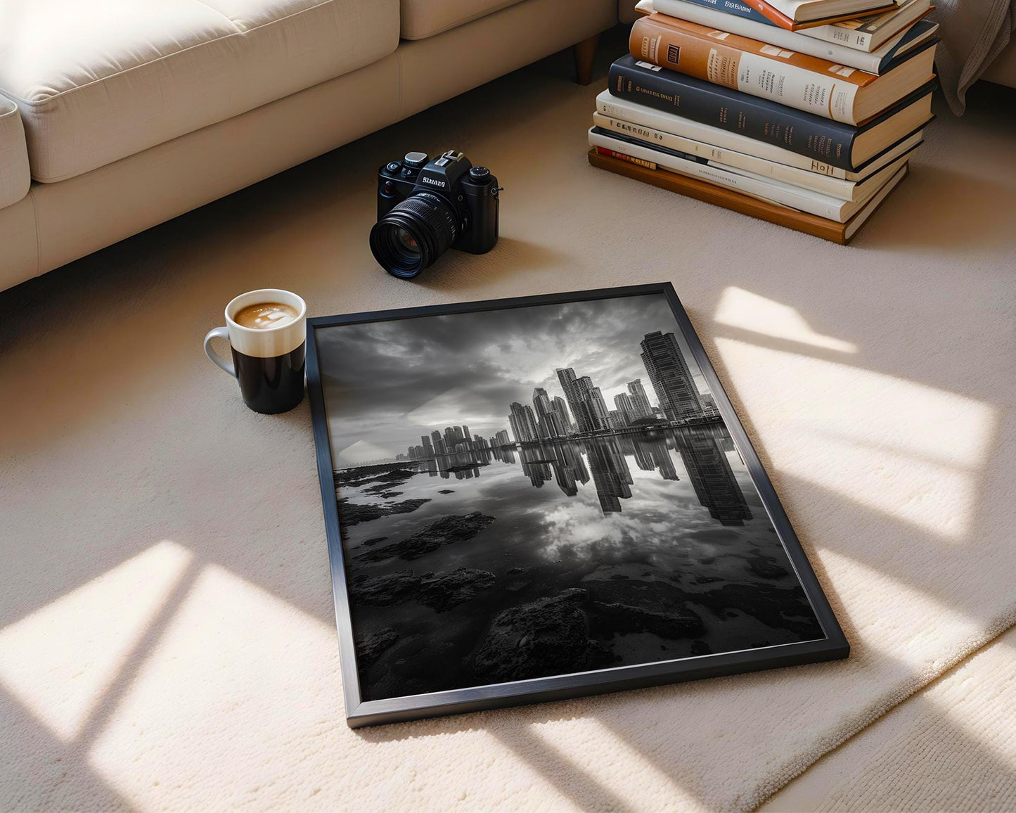 World Landmark | Panama City Skyline Print | Black and White Architecture Photography