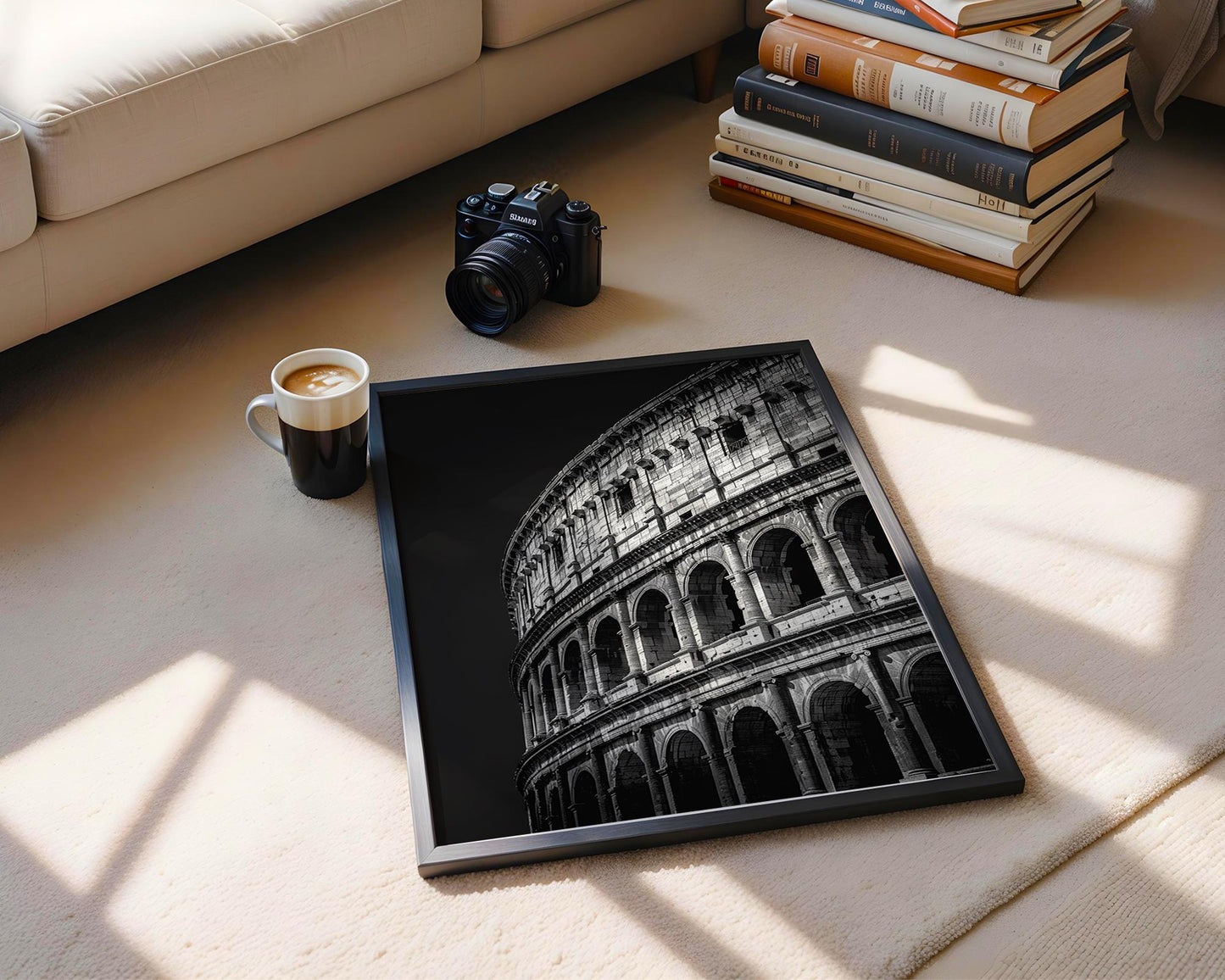 World Landmark | Colosseum Print | Black and White Italy Architecture Photography