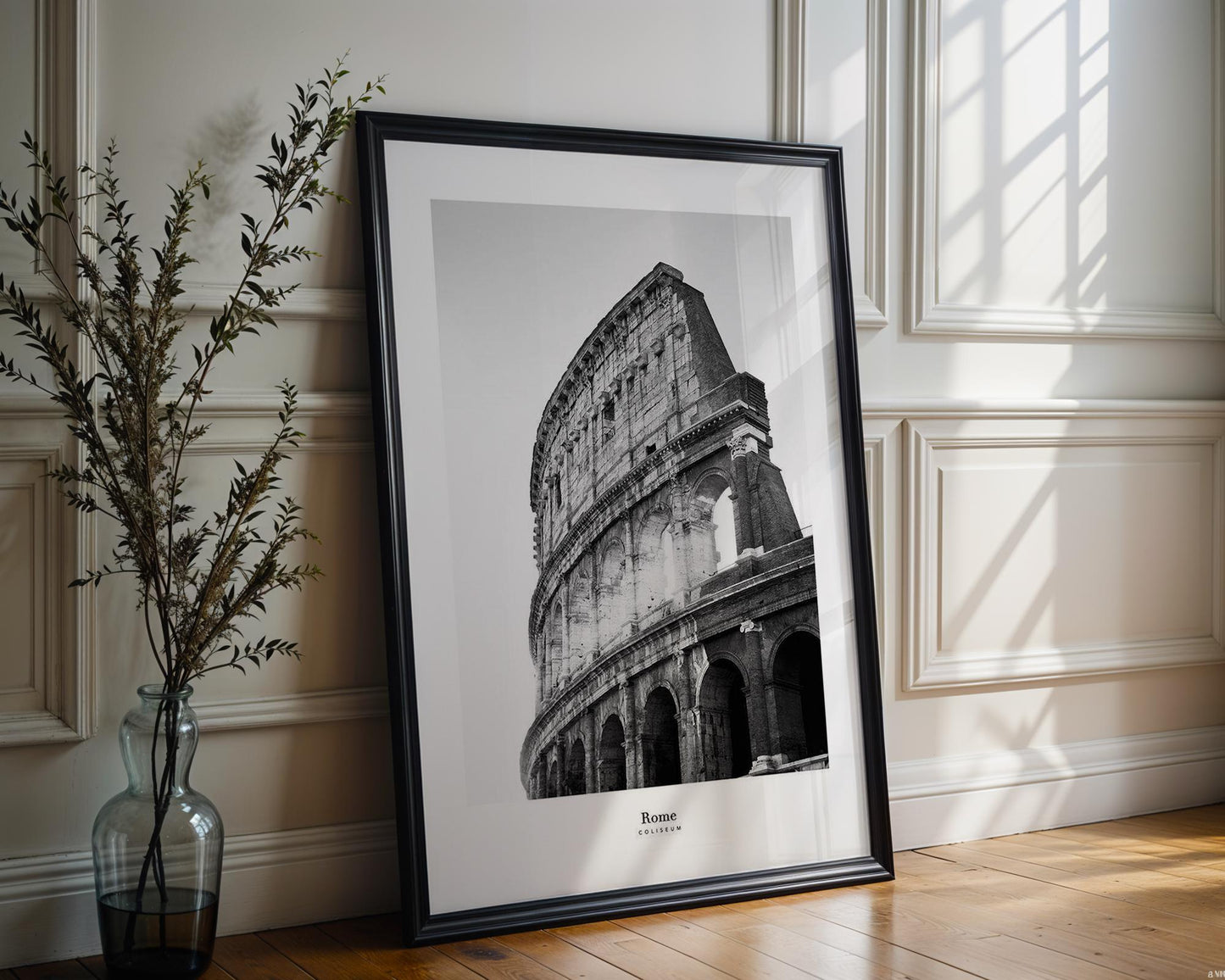 World Landmark | Rome Colosseum Print | Black and White Photography, Italian Architecture wall art print, black and white architectural poster, minimalist modern Scandinavian wall decor, Monohaus