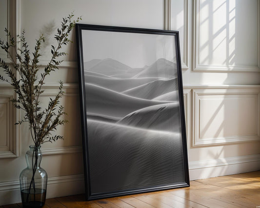 Botanical Photo | Sand Dune Landscape Print | Minimalist Black and White Photography wall art print, minimalist black and white poster, modern Scandinavian wall decor, Monohaus