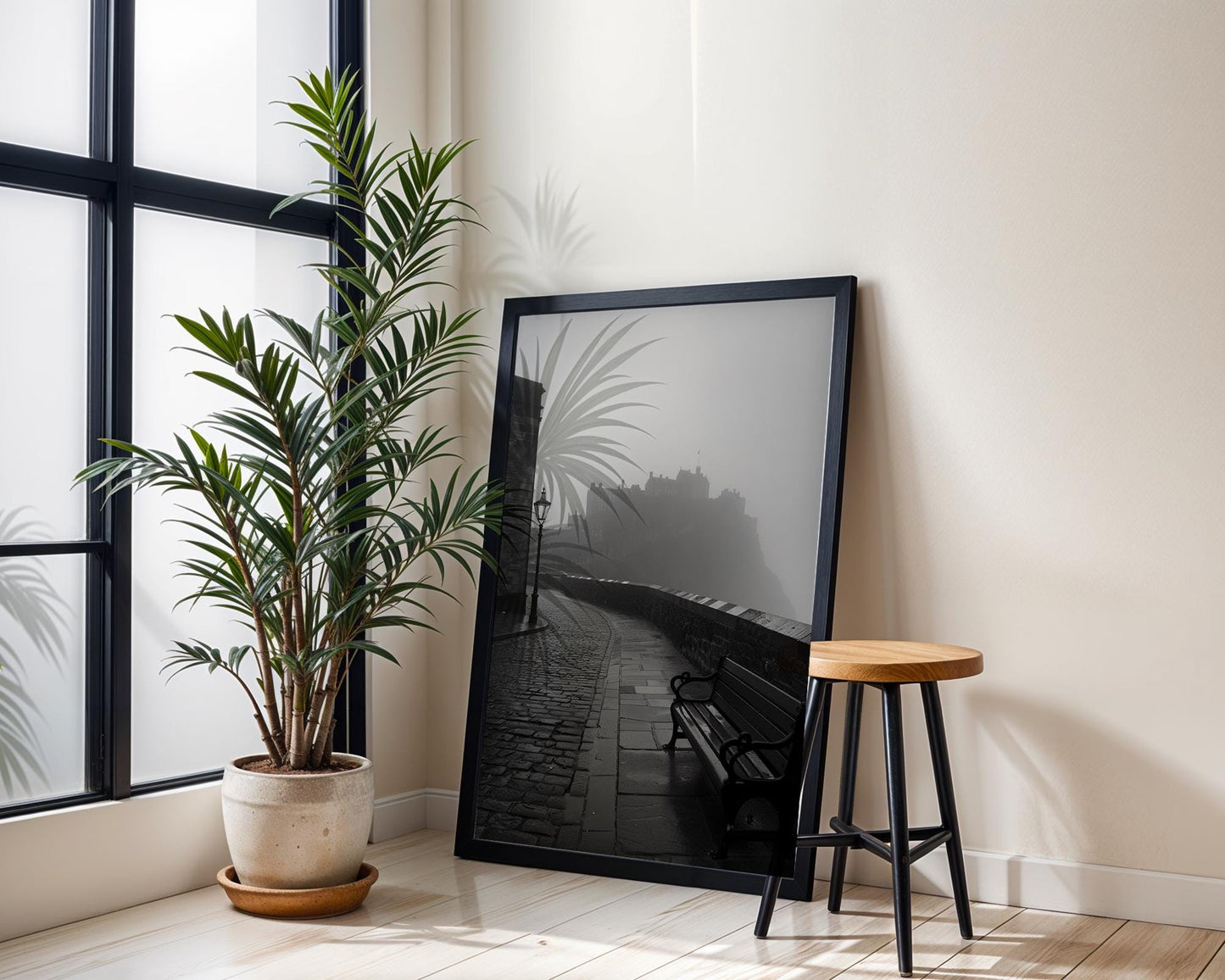 World Landmark | Edinburgh Castle Print | Black and White Scotland Architecture Photography