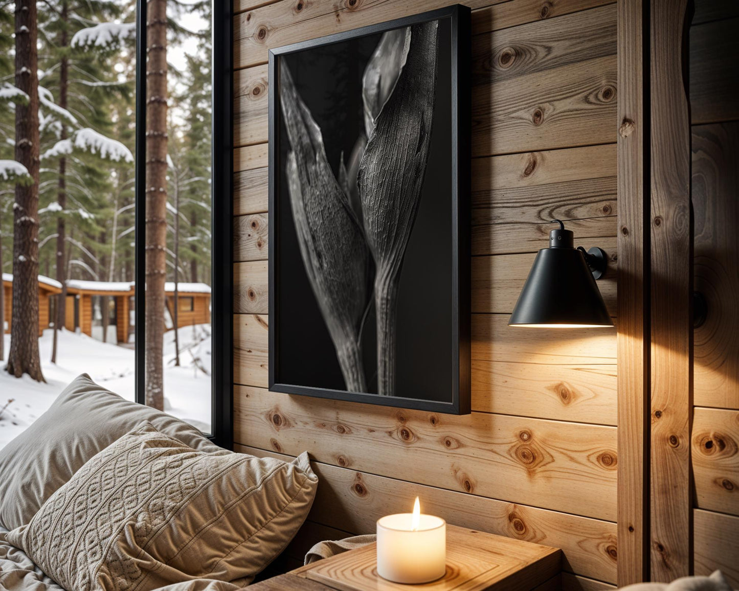 Botanical Photo | Black and White Flower Bud Print | Minimalist  Art wall art print, minimalist black and white poster, modern Scandinavian wall decor, Monohaus