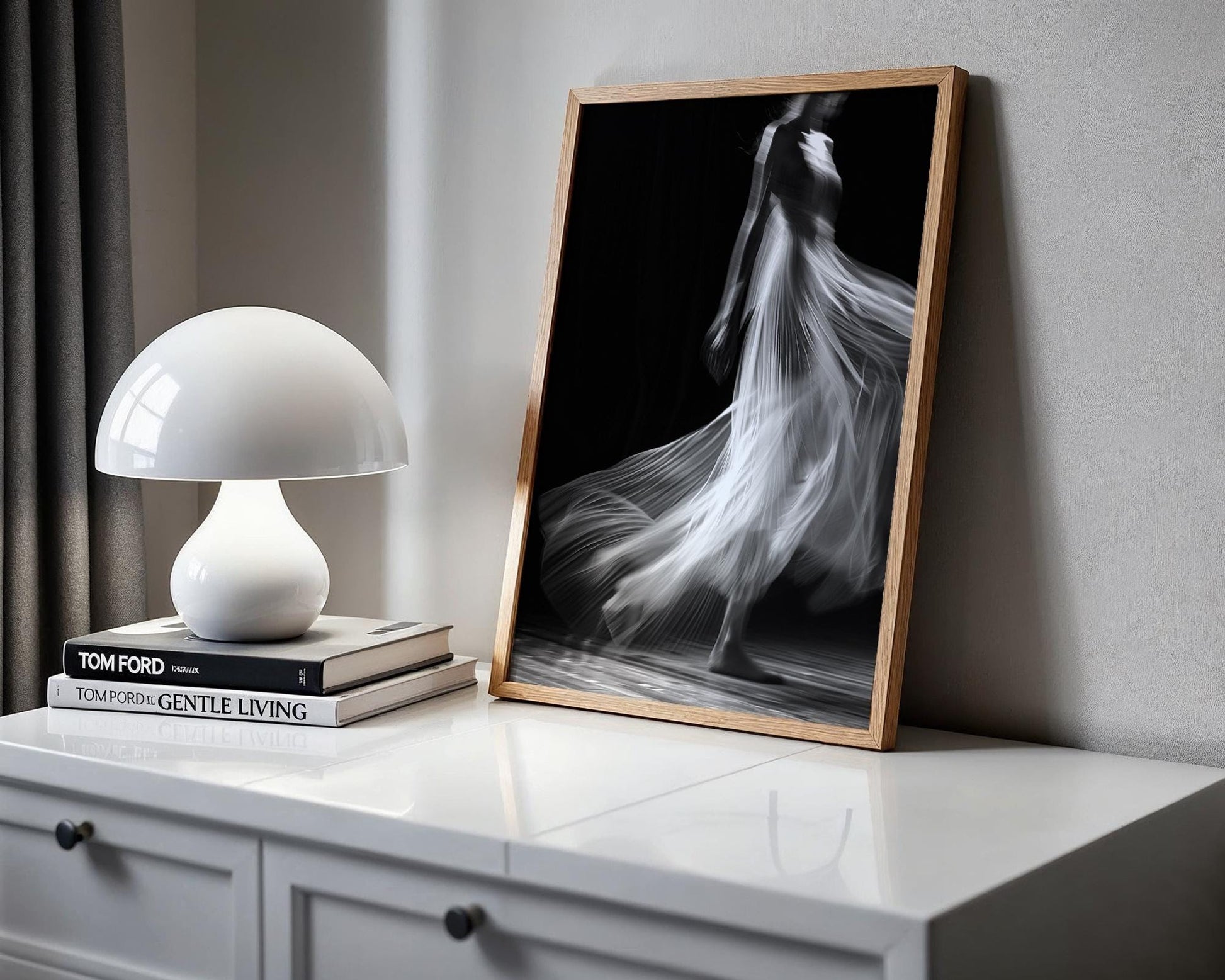 Minimal Wall Art Grace in Motion | Black and White Dance Photography wall art print, minimalist black and white poster, modern Scandinavian wall decor, Monohaus