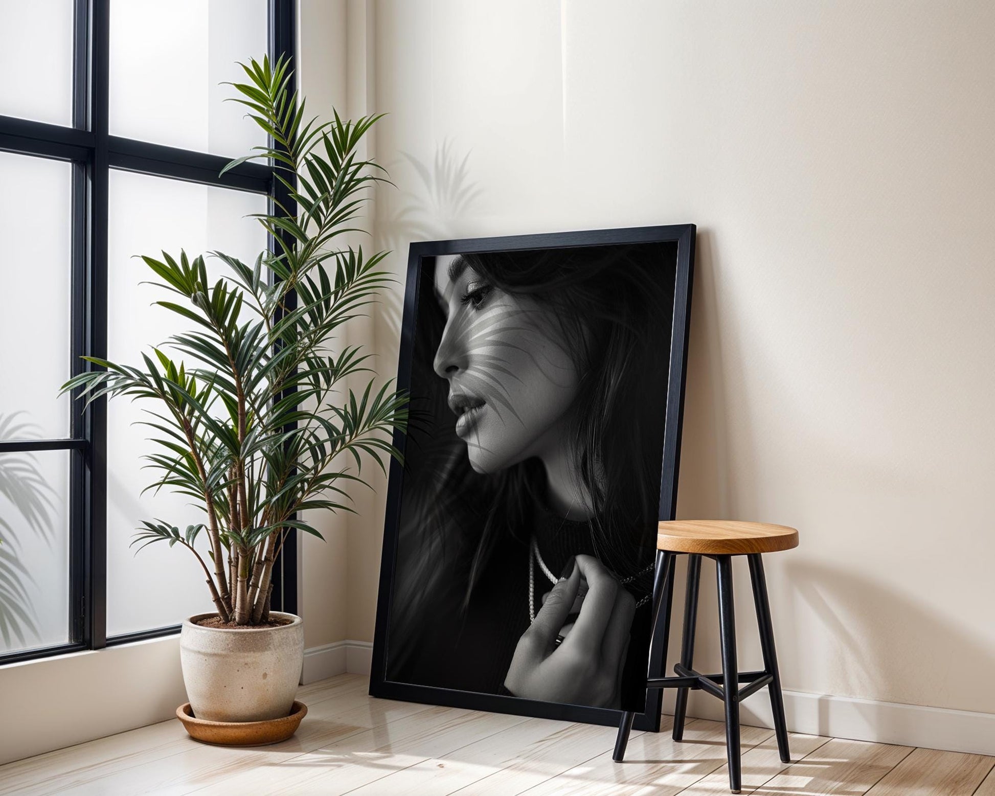 Minimal Wall Art | Retro Paris Fashion Print |  Glamour Photography wall art print, minimalist black and white poster, modern Scandinavian wall decor, Monohaus