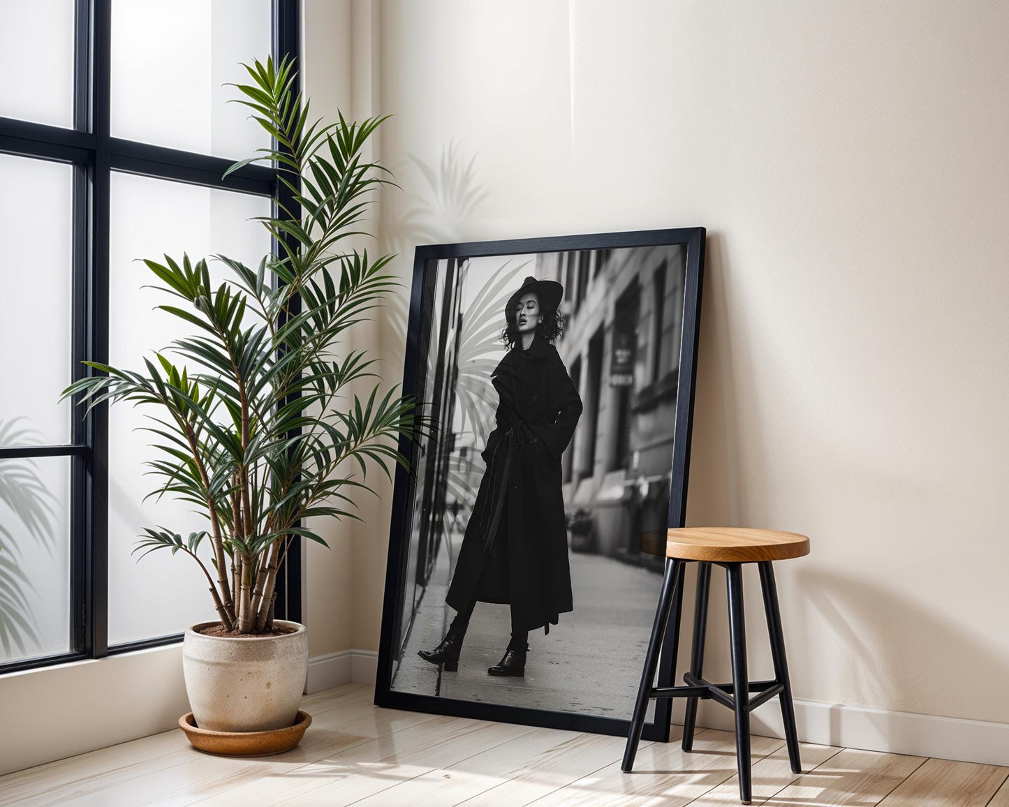 Black and White Fashion Photography Print | Chic Woman, Minimalist Wall Art wall art print, minimalist black and white poster, modern Scandinavian wall decor, Monohaus