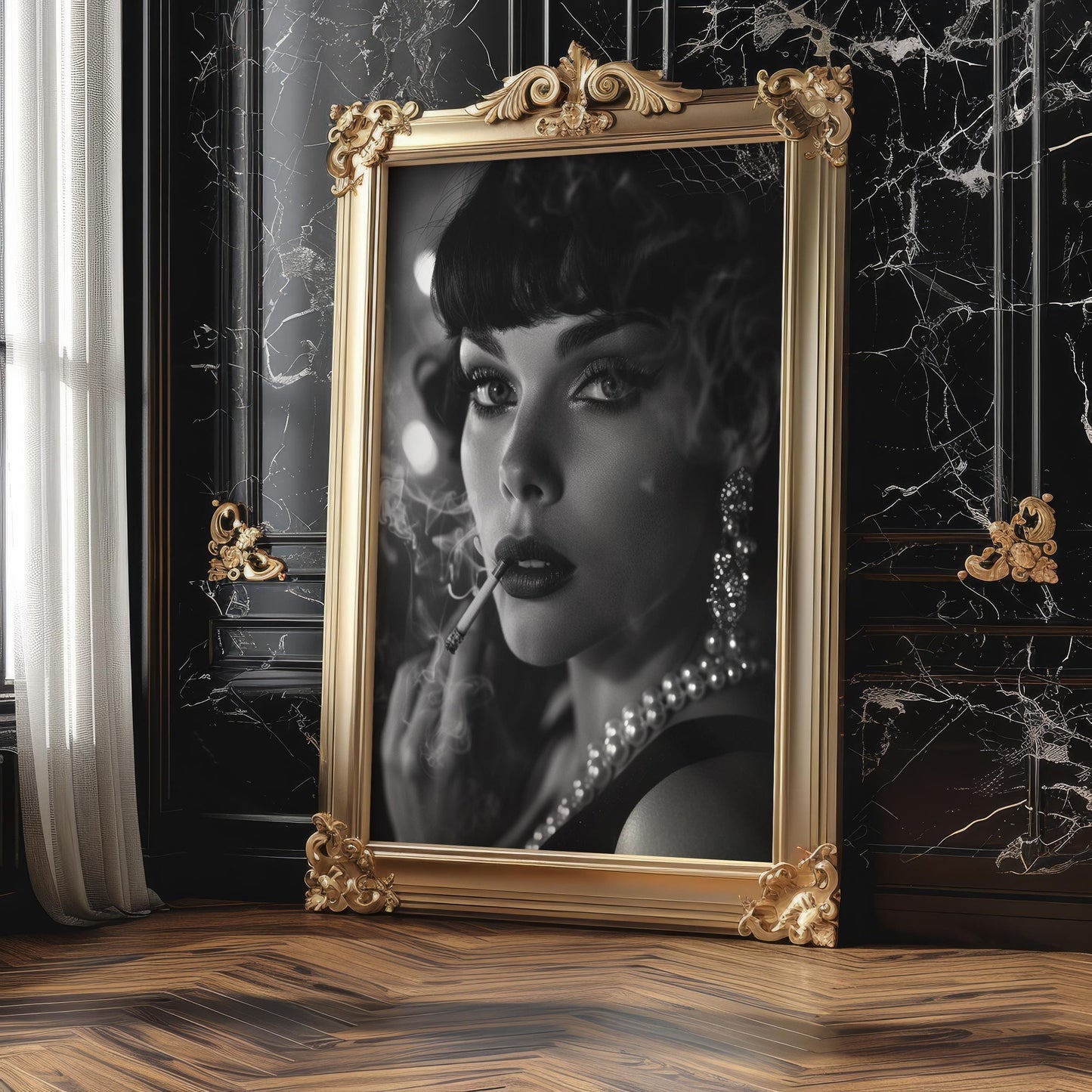 Minimal Wall Art | Retro Paris Fashion Print |  Luxury Photography wall art print, minimalist black and white poster, modern Scandinavian wall decor, Monohaus