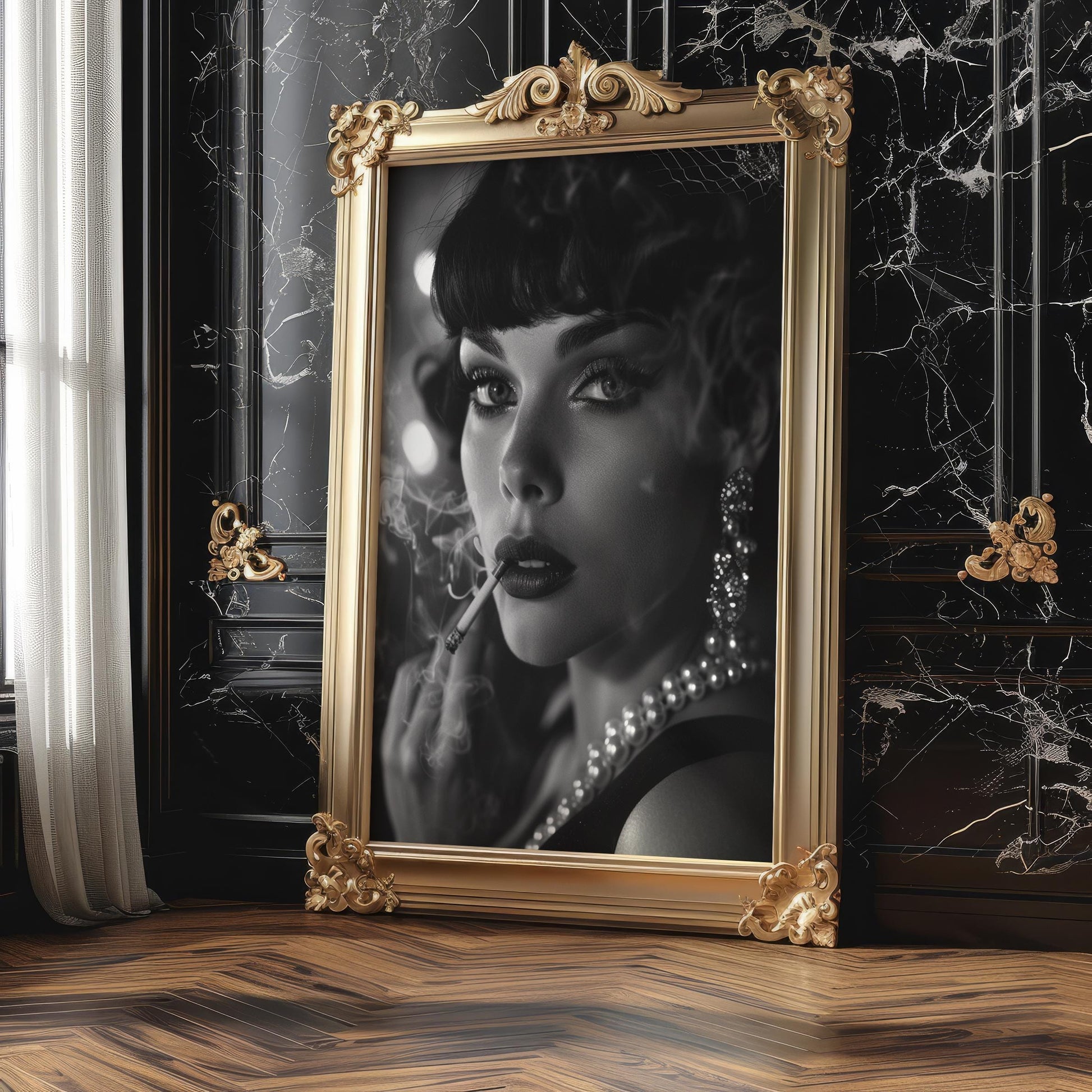 Minimal Wall Art | Retro Paris Fashion Print |  Luxury Photography wall art print, minimalist black and white poster, modern Scandinavian wall decor, Monohaus