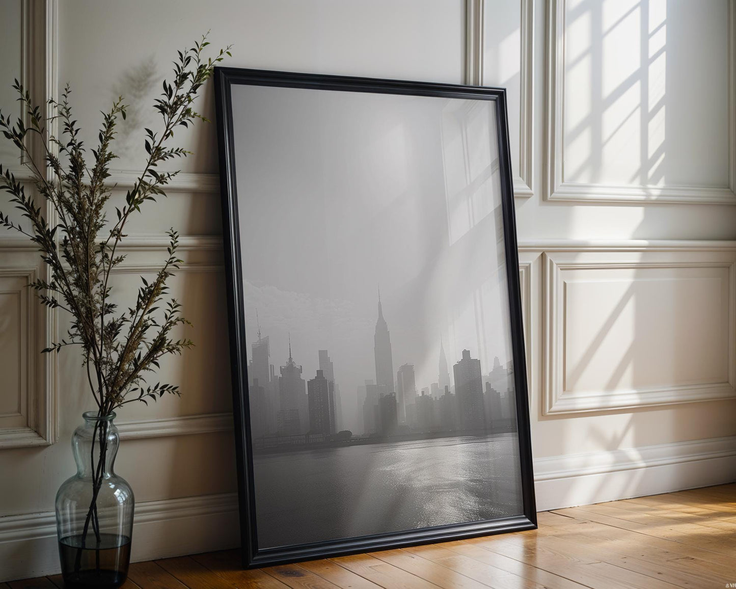 World Landmark | NYC Skyline Print | Black and White Empire State Building Photography wall art print, black and white architectural poster, minimalist modern Scandinavian wall decor, Monohaus