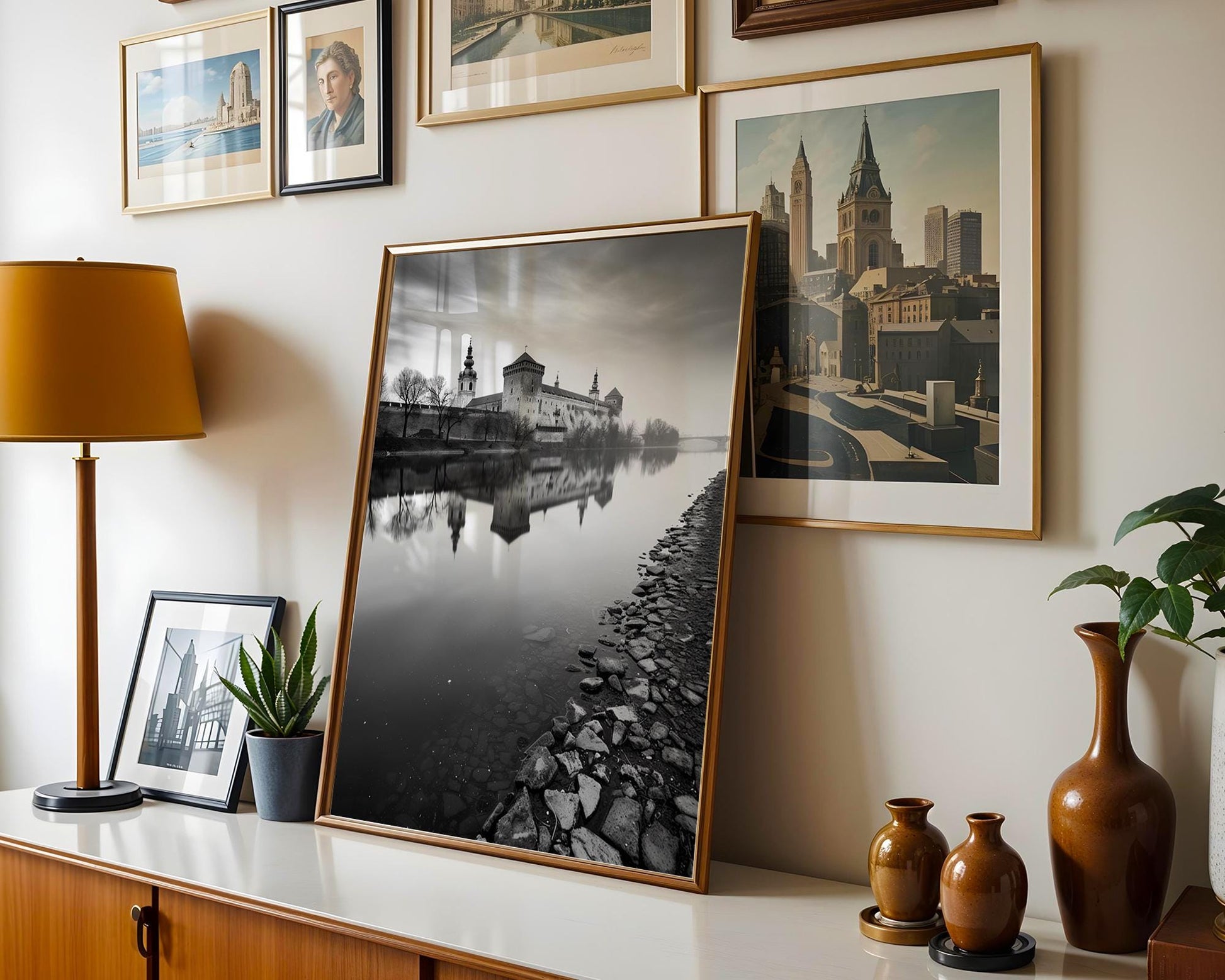 World Landmark | Krakow Castle Photography Print | Black and White Architecture Wall Art wall art print, black and white architectural poster, minimalist modern Scandinavian wall decor, Monohaus