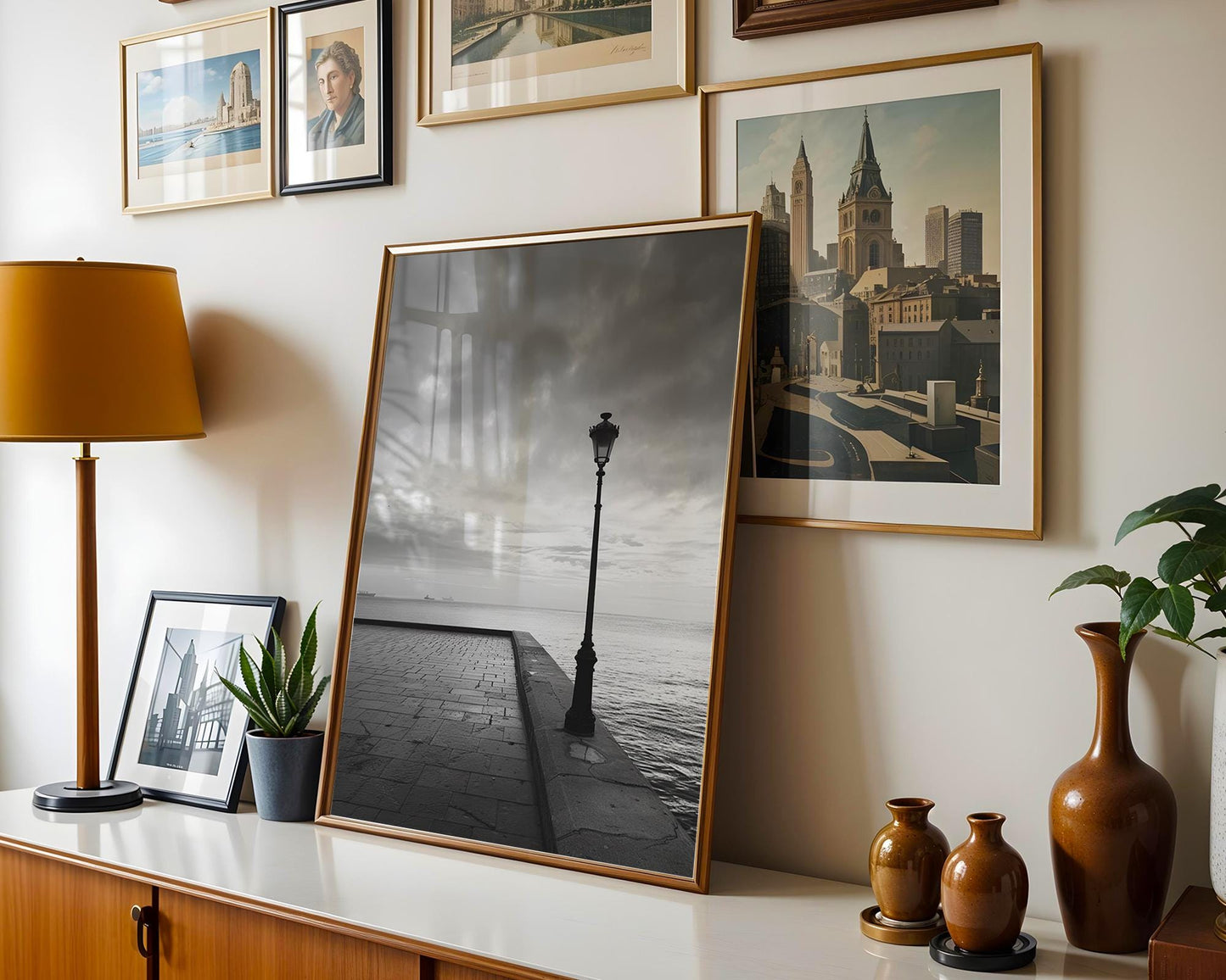 World Landmark | Thessaloniki Greece Black & White Seascape Photography | Coastal Wall Art wall art print, minimalist black and white poster, modern Scandinavian wall decor, Monohaus