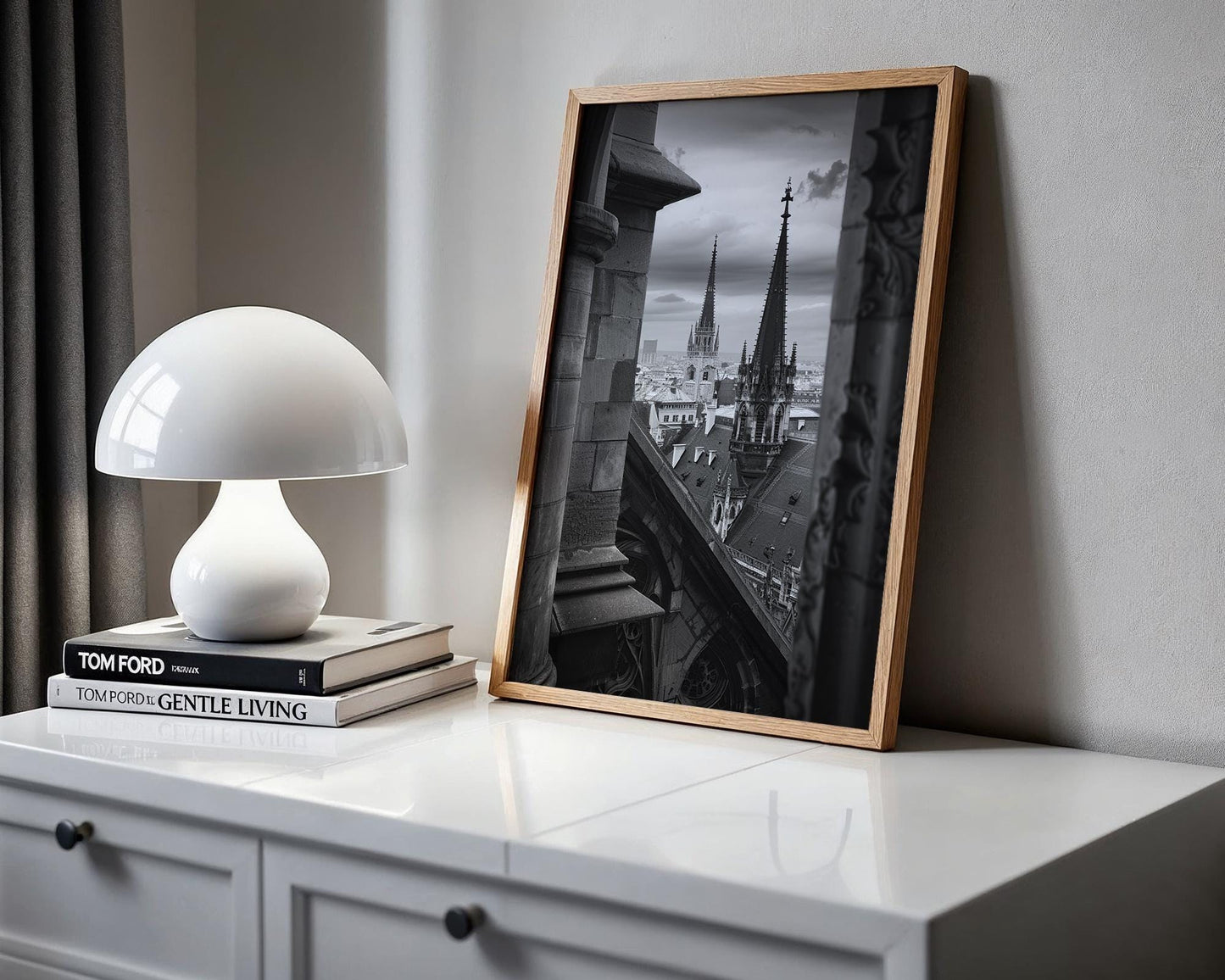 World Landmark | Vienna Cathedral Print | Black and White Architecture Photography wall art print, black and white architectural poster, minimalist modern Scandinavian wall decor, Monohaus