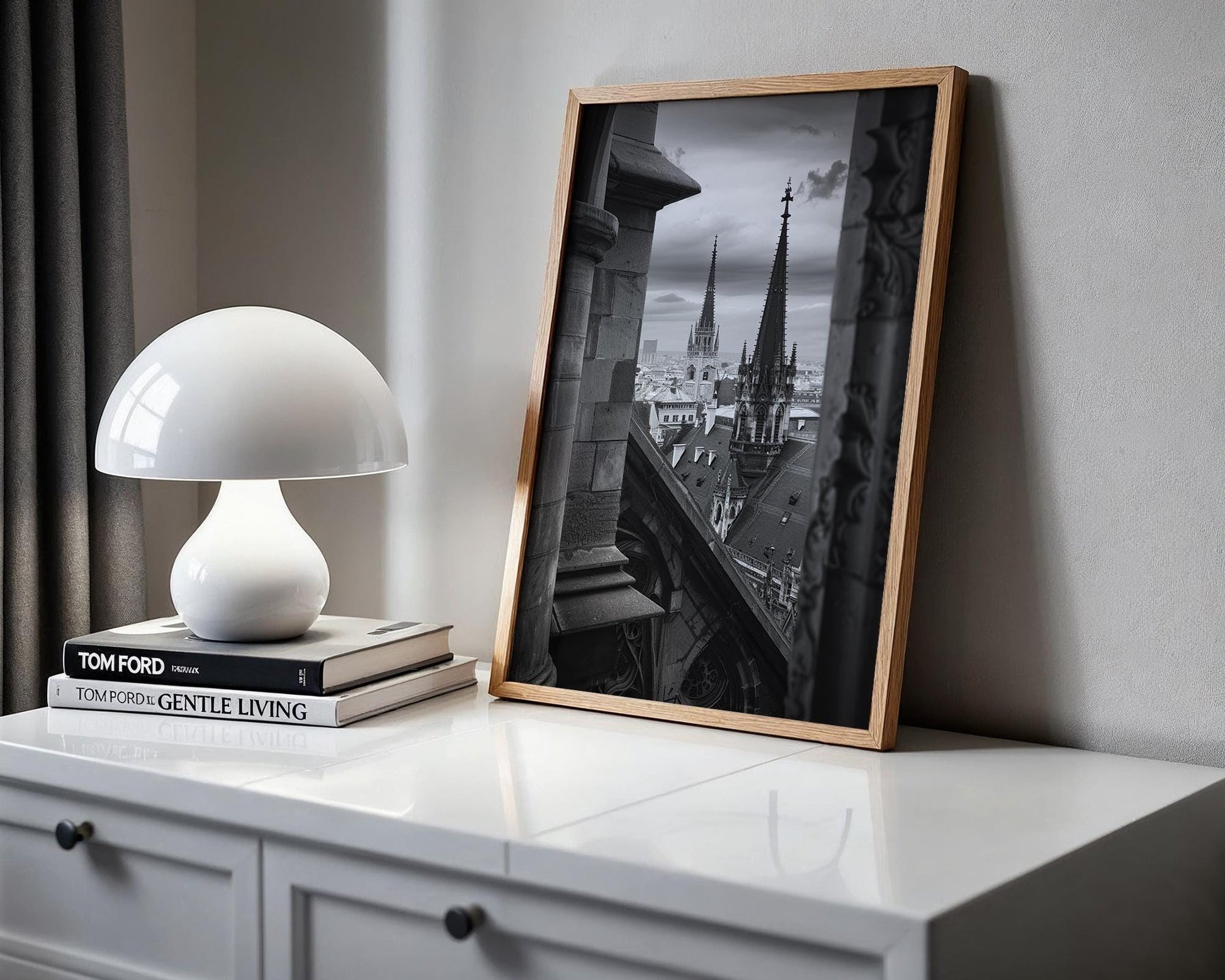 World Landmark | Vienna Cathedral Print | Black and White Architecture Photography wall art print, black and white architectural poster, minimalist modern Scandinavian wall decor, Monohaus