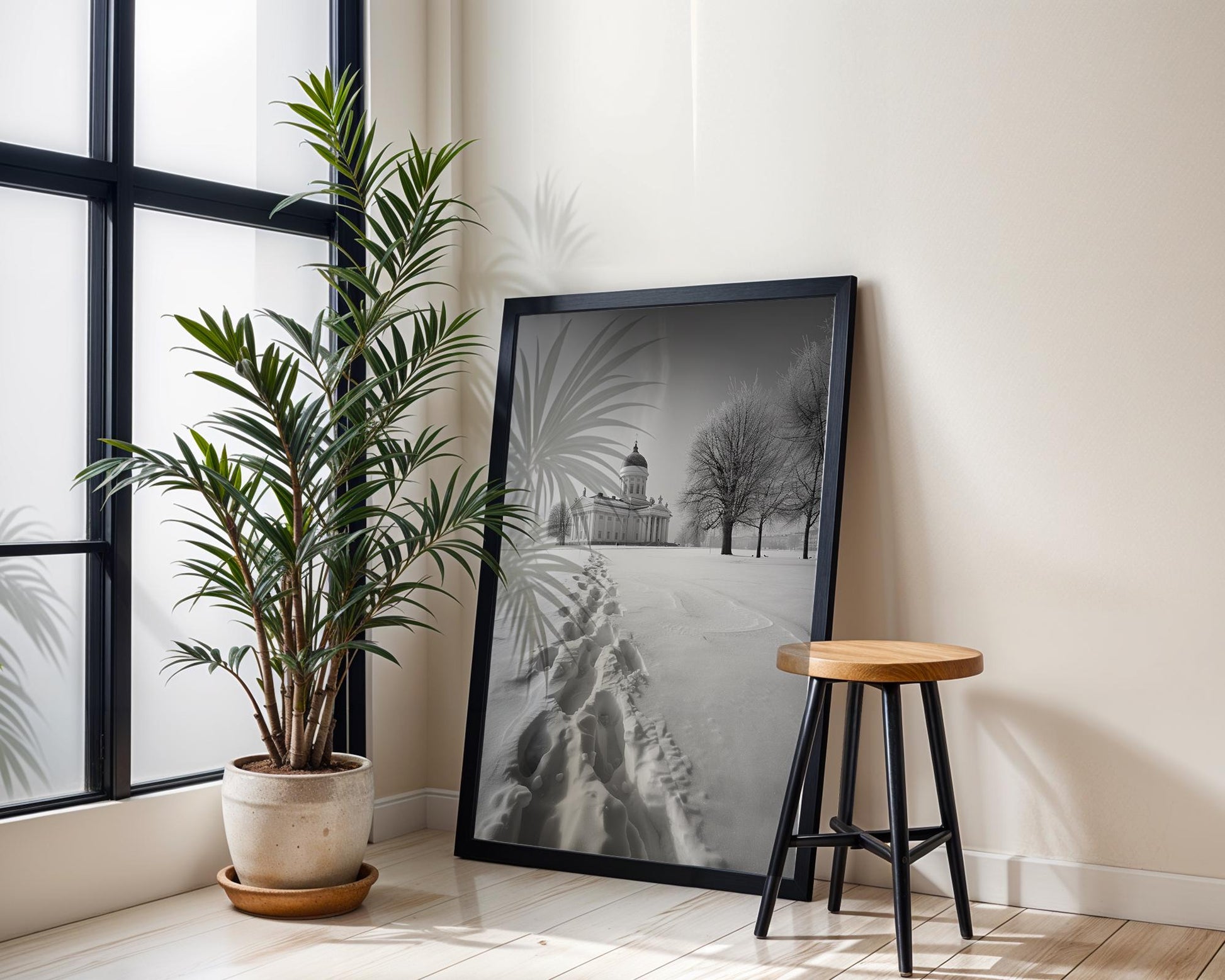 World Landmark | Helsinki Cathedral Black and White Photography Print | Finland Nordic Wall Art wall art print, minimalist black and white poster, modern Scandinavian wall decor, Monohaus