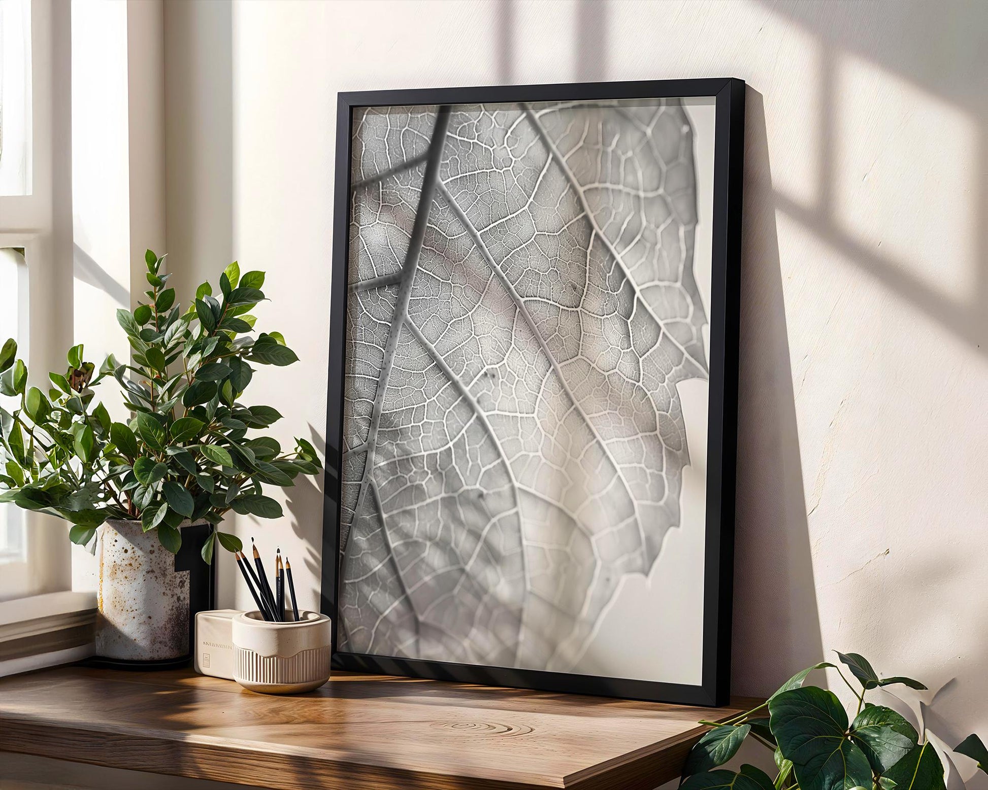 Botanical Photo | Black and White Leaf Print | Minimalist  Art wall art print, minimalist black and white poster, modern Scandinavian wall decor, Monohaus