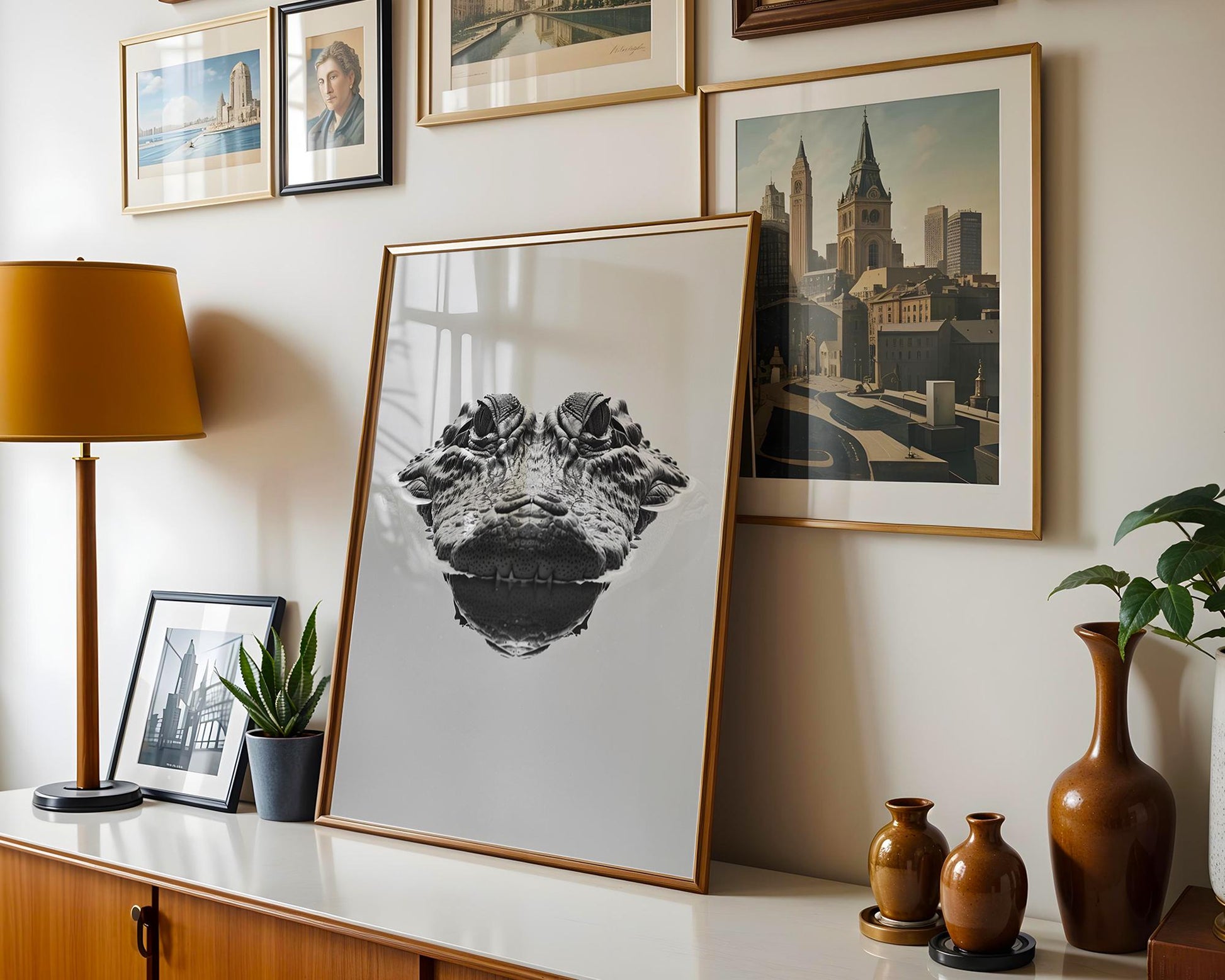 Wildlife Poster | Crocodile Photography Print | Minimalist Black & White  Art wall art print, minimalist black and white poster, modern Scandinavian wall decor, Monohaus
