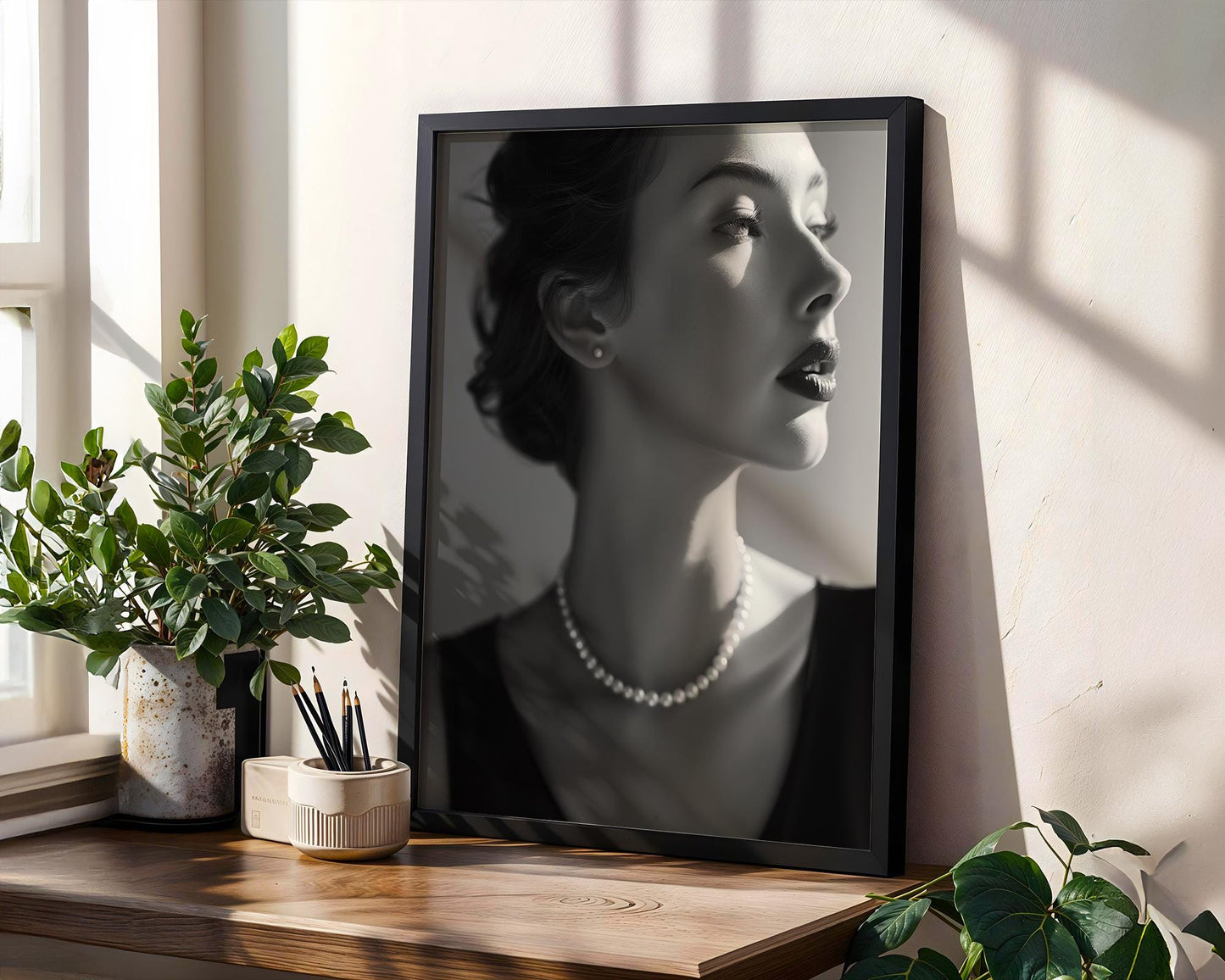 Minimal Wall Art | Retro Paris Fashion Print | Model Photography wall art print, minimalist black and white poster, modern Scandinavian wall decor, Monohaus