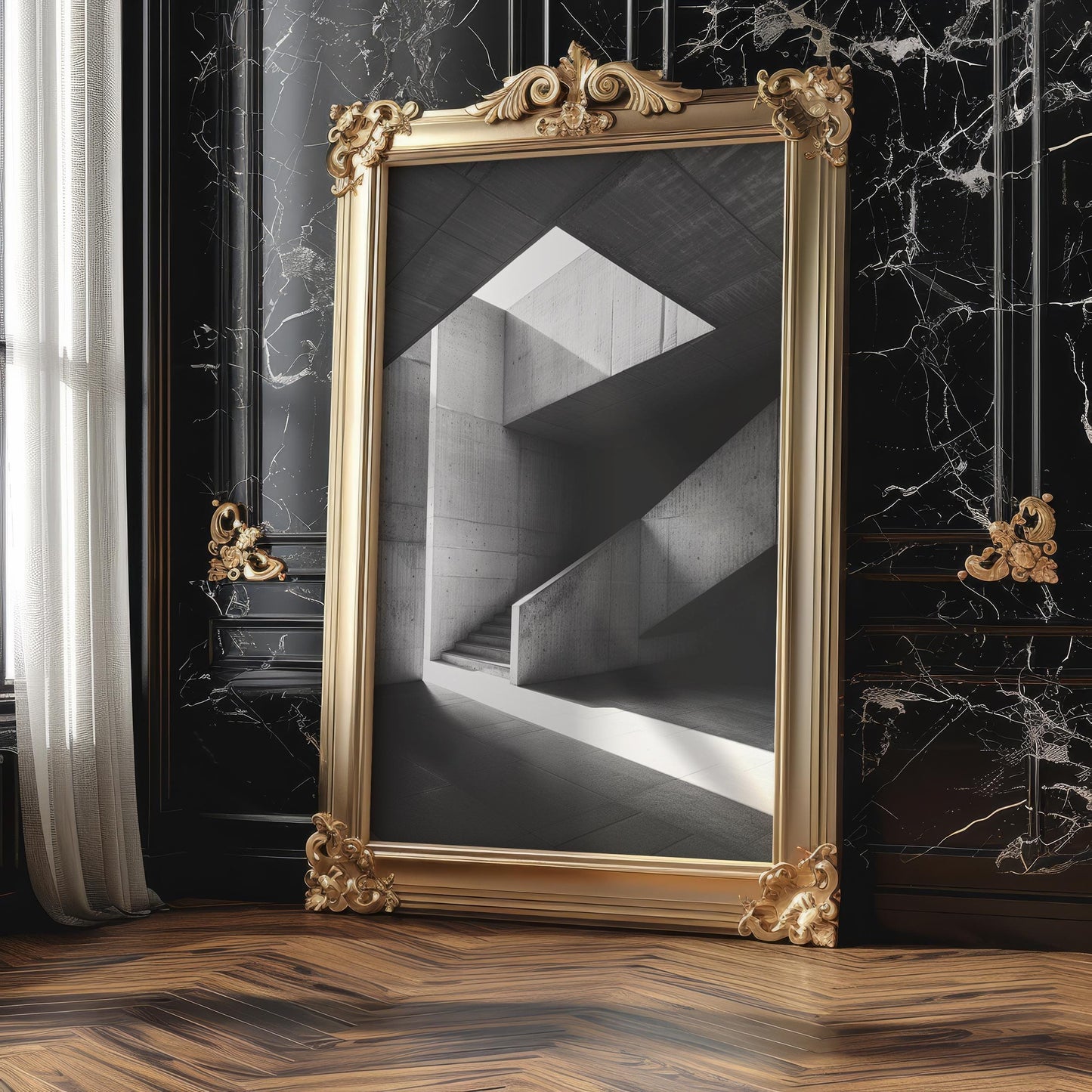 Urban Photography | Concrete Light & Shadow Art | Minimal Architectural Home Decor wall art print, black and white architectural poster, minimalist modern Scandinavian wall decor, Monohaus