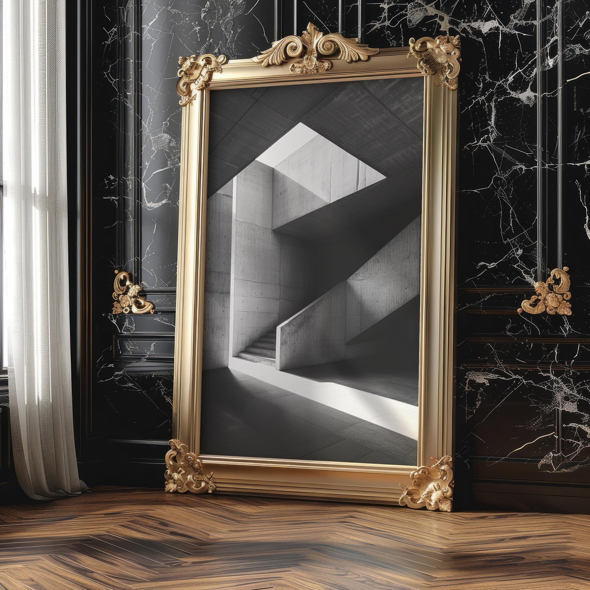 Urban Photography | Concrete Light & Shadow Art | Minimal Architectural Home Decor wall art print, black and white architectural poster, minimalist modern Scandinavian wall decor, Monohaus