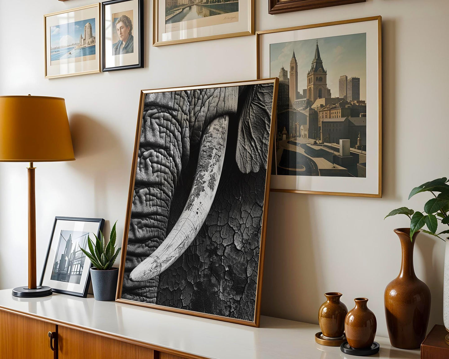 Wildlife Poster | Elephant Tusk Print | Minimalist  Photography, Modern Safari Decor wall art print, minimalist black and white poster, modern Scandinavian wall decor, Monohaus