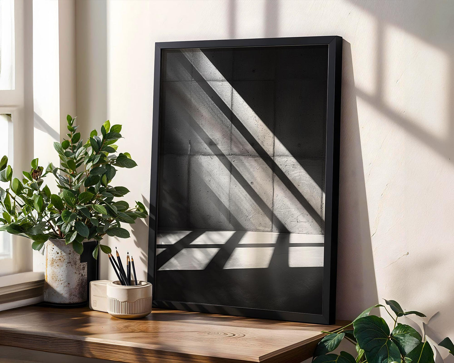 Urban Photography | Geometric Shadow Lines Print Black and White Architectural wall art print, black and white architectural poster, minimalist modern Scandinavian wall decor, Monohaus