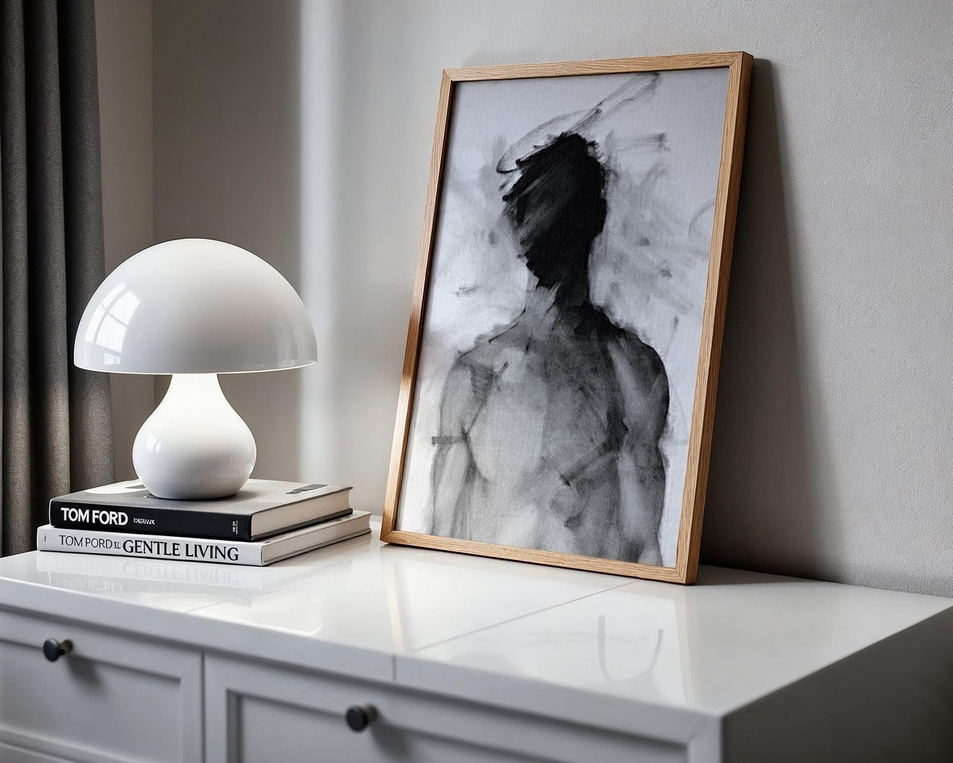 Minimal Wall Art Abstract Figure Print | Minimalist Black and White Poster abstract wall art print, geometric minimalist poster, modern Scandinavian decor, Monohaus