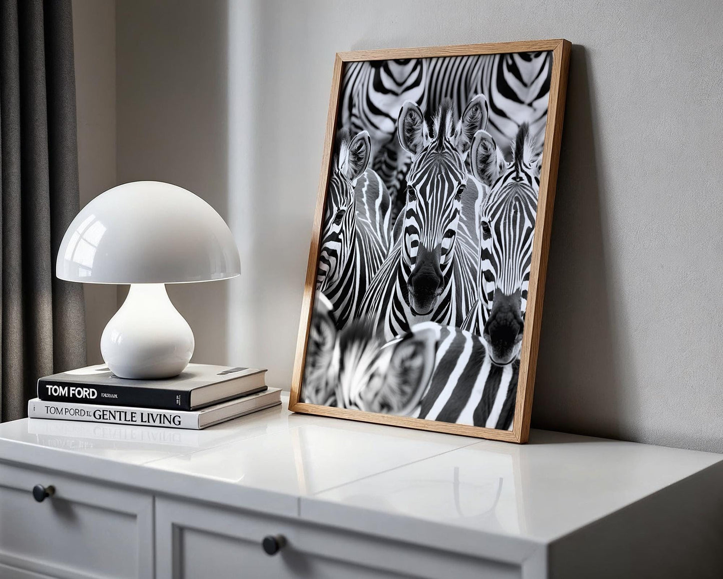 Wildlife Poster | Zebra Herd Photography Print • Minimalist Black & White Safari Wall Art wall art print, minimalist black and white poster, modern Scandinavian wall decor, Monohaus