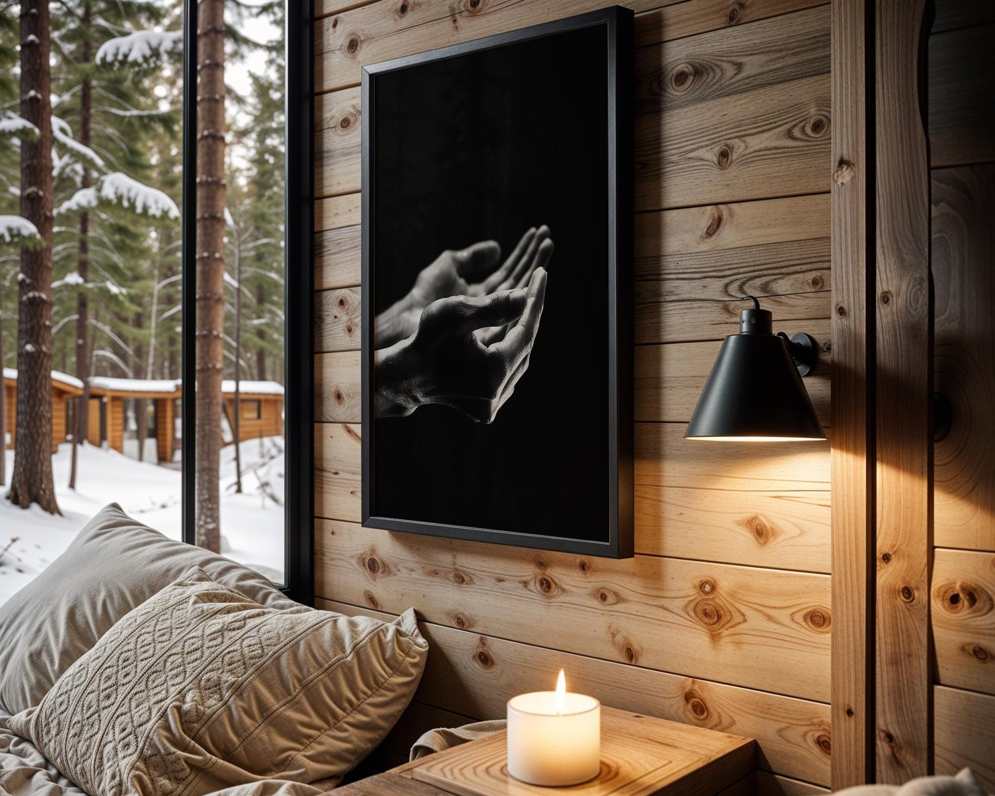 Minimal Wall Art Open Hands Photography | Black and White Fine Art Print wall art print, minimalist black and white poster, modern Scandinavian wall decor, Monohaus