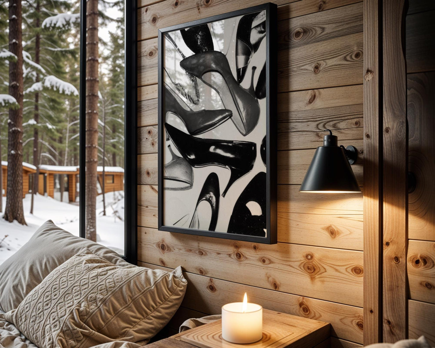 Black and White High Heels Fashion Print | Minimalist Chic Wall Art wall art print, minimalist black and white poster, modern Scandinavian wall decor, Monohaus