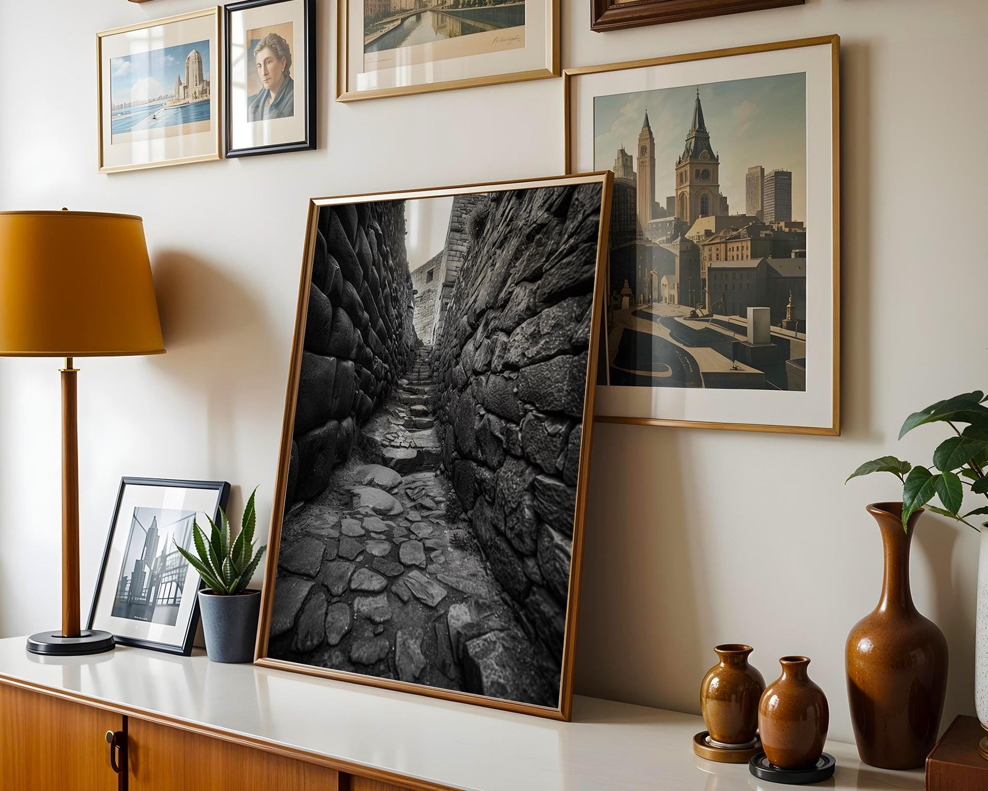 World Landmark | Machu Picchu Print | Black and White Inca Architecture Photography wall art print, black and white architectural poster, minimalist modern Scandinavian wall decor, Monohaus