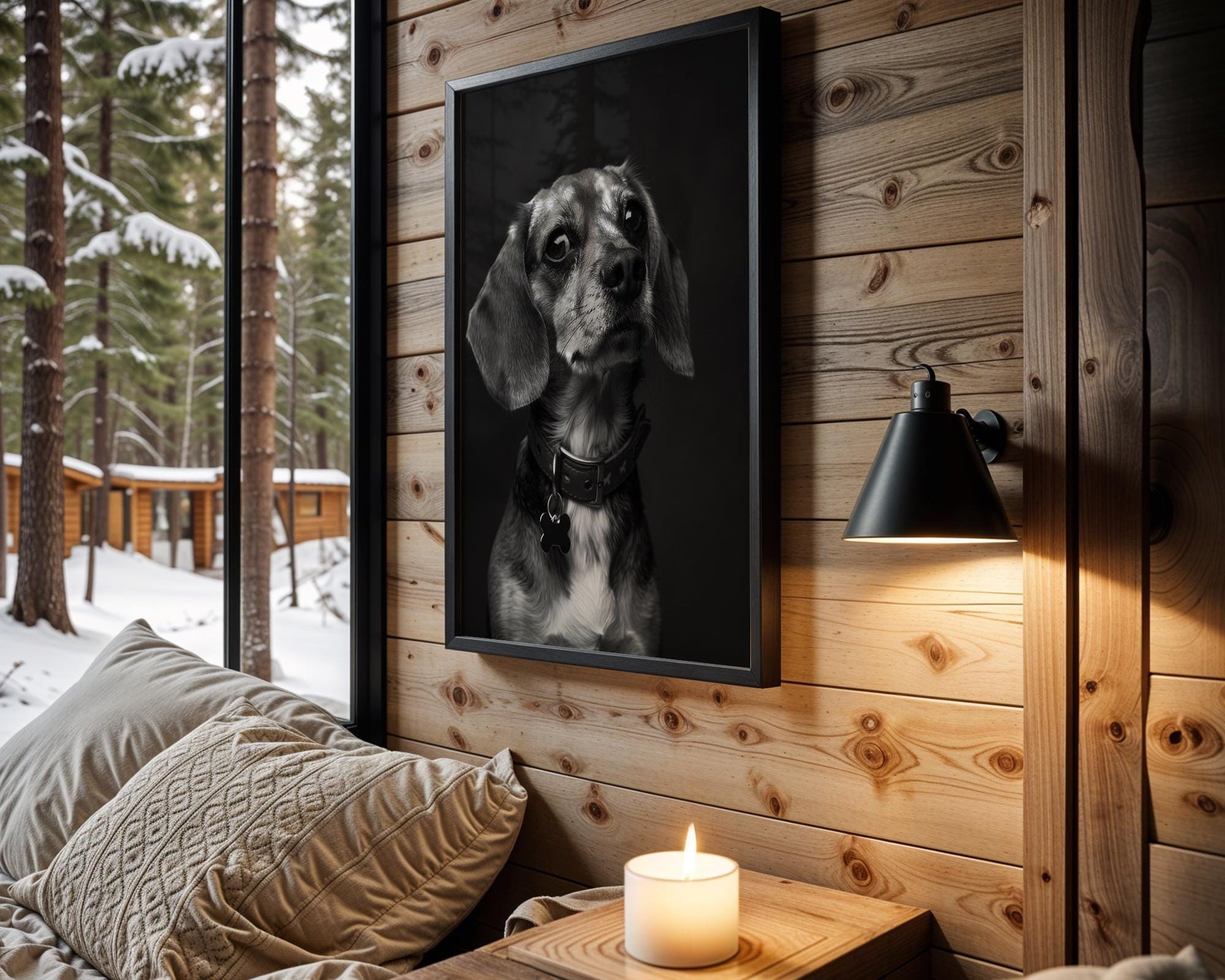 Dog Photography Beagle Portrait Print | Black and White  | Minimalist Pet Art wall art print, minimalist black and white poster, modern Scandinavian wall decor, Monohaus